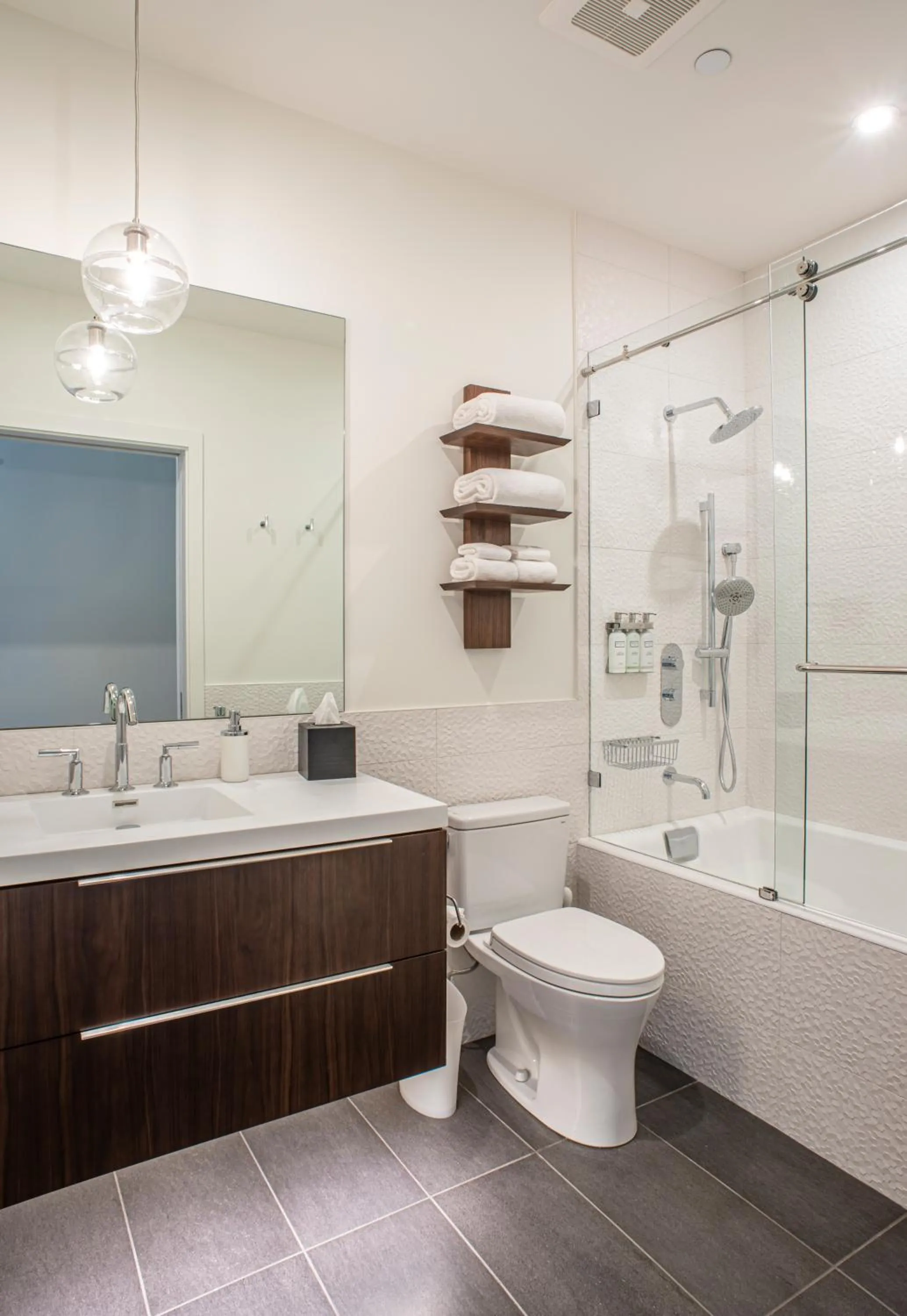 Toilet in Elevation Lofts Hotel