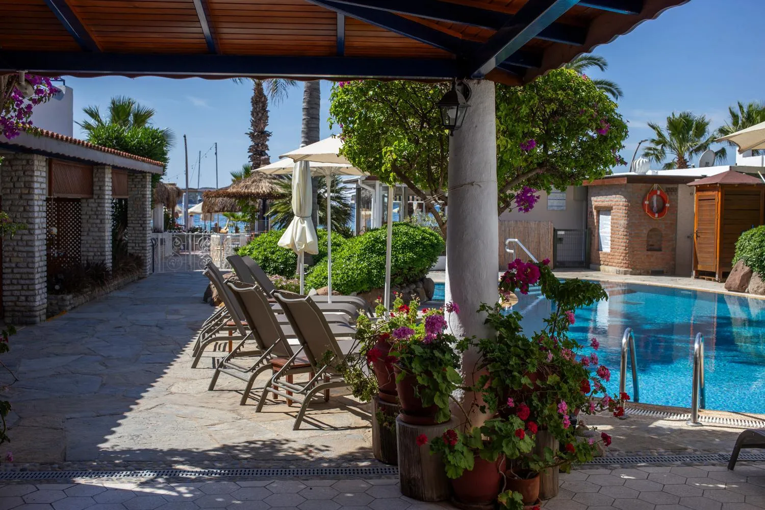 Pool view in UzHan Beach Hotel