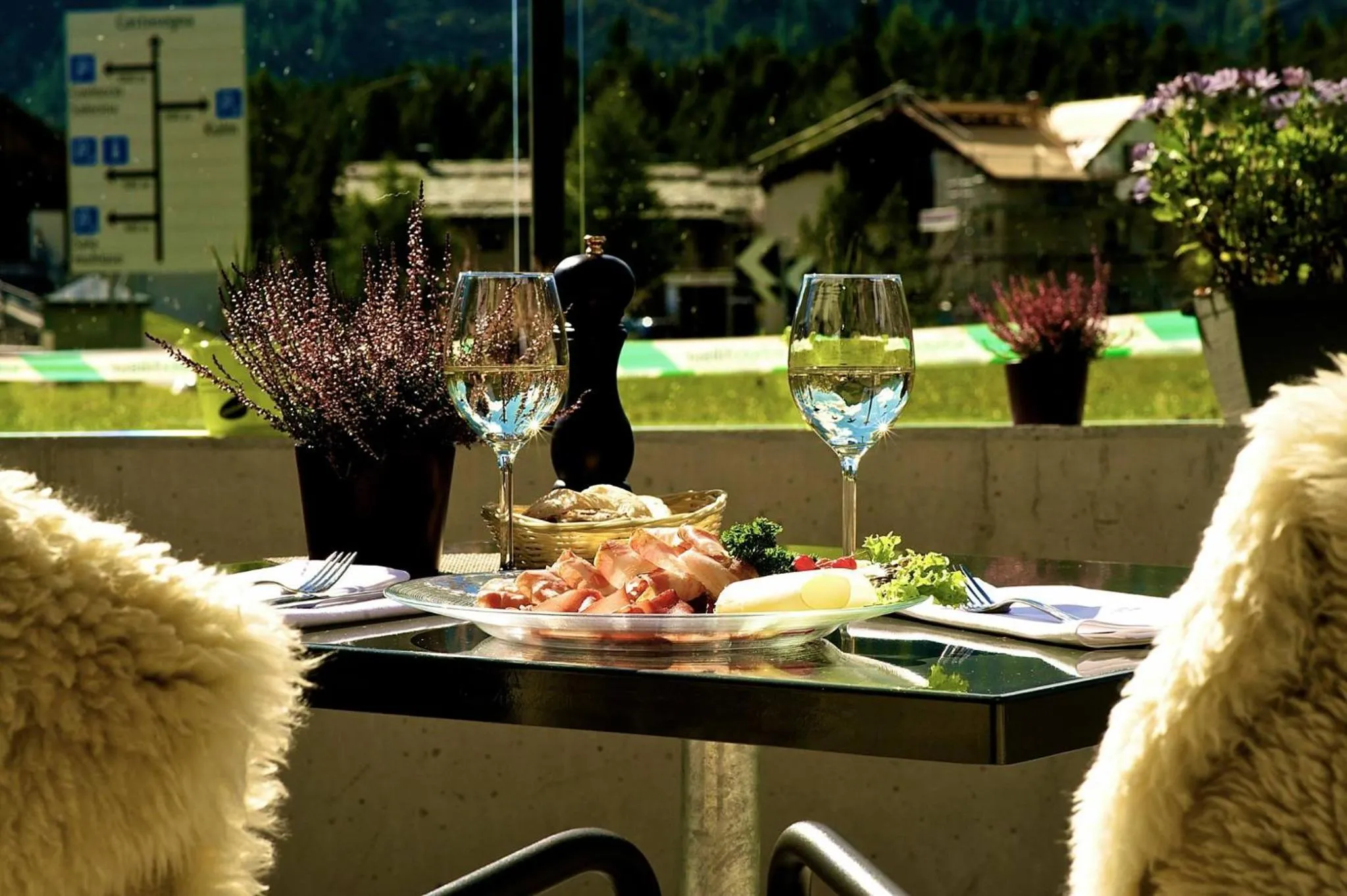 Balcony/Terrace in Longhin Maloja B&B