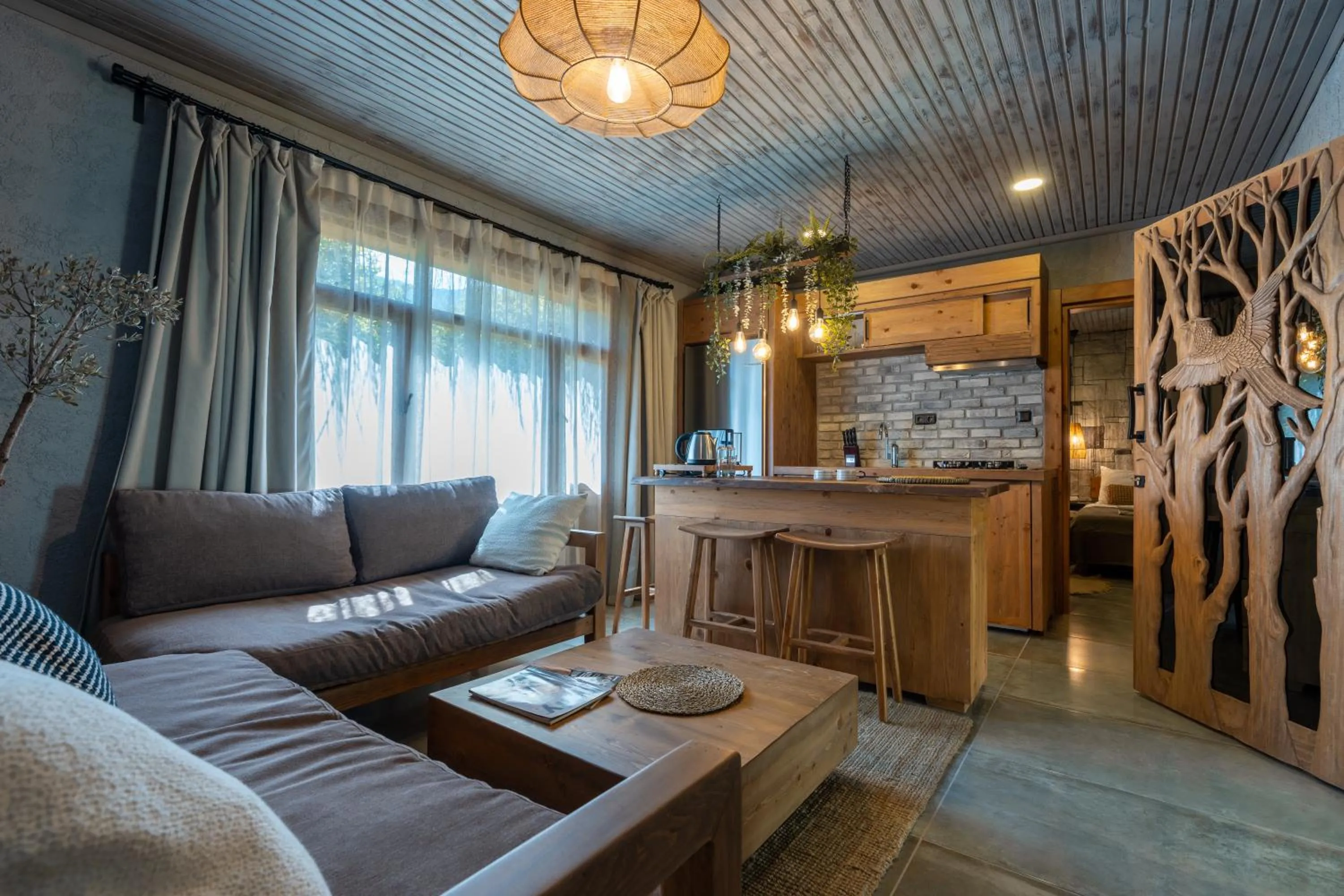 Kitchen or kitchenette in Naturelife Bungalows & SPA