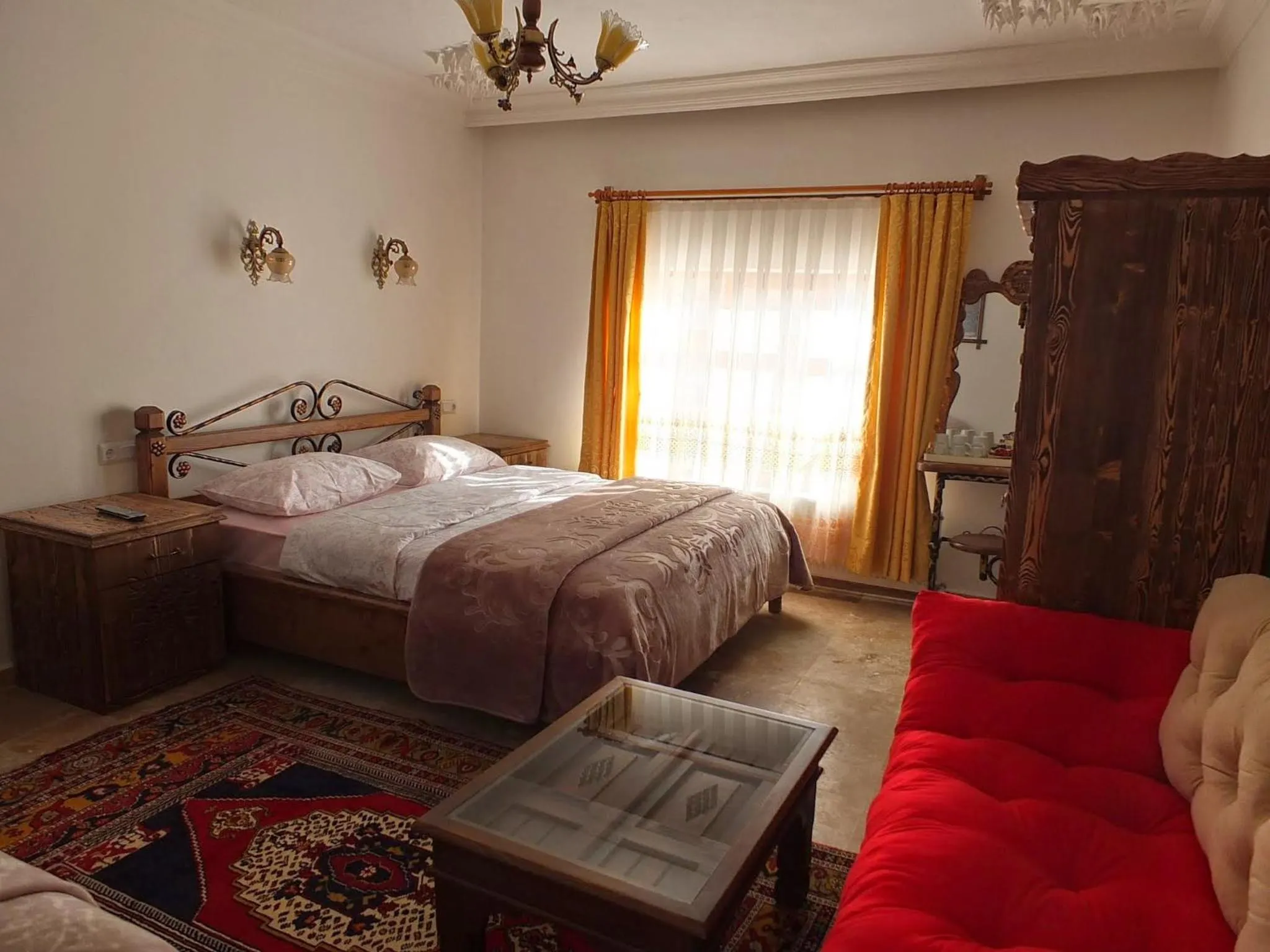 Bed in Anatolia cave hotel Pension