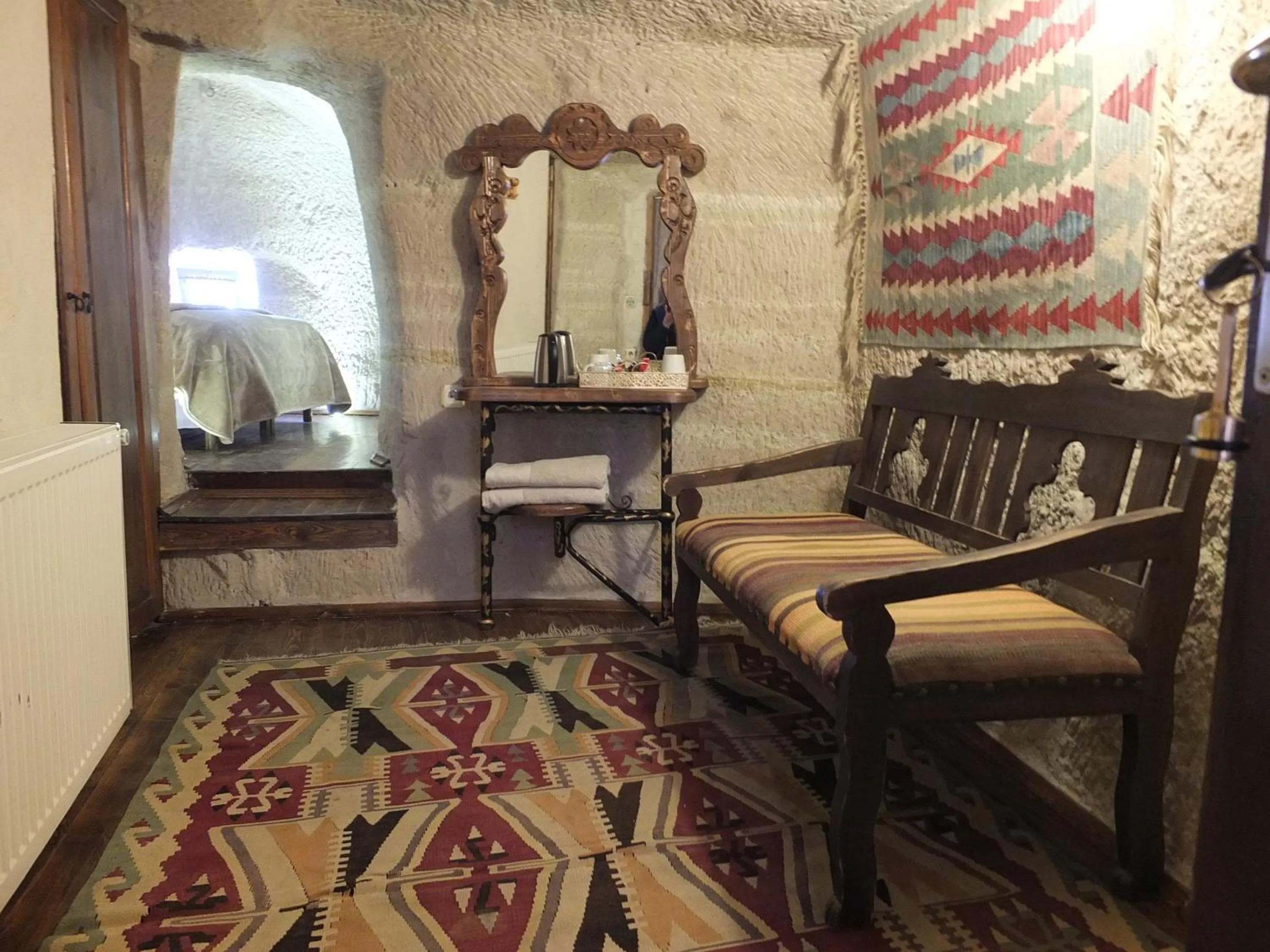 Seating area in Anatolia cave hotel Pension