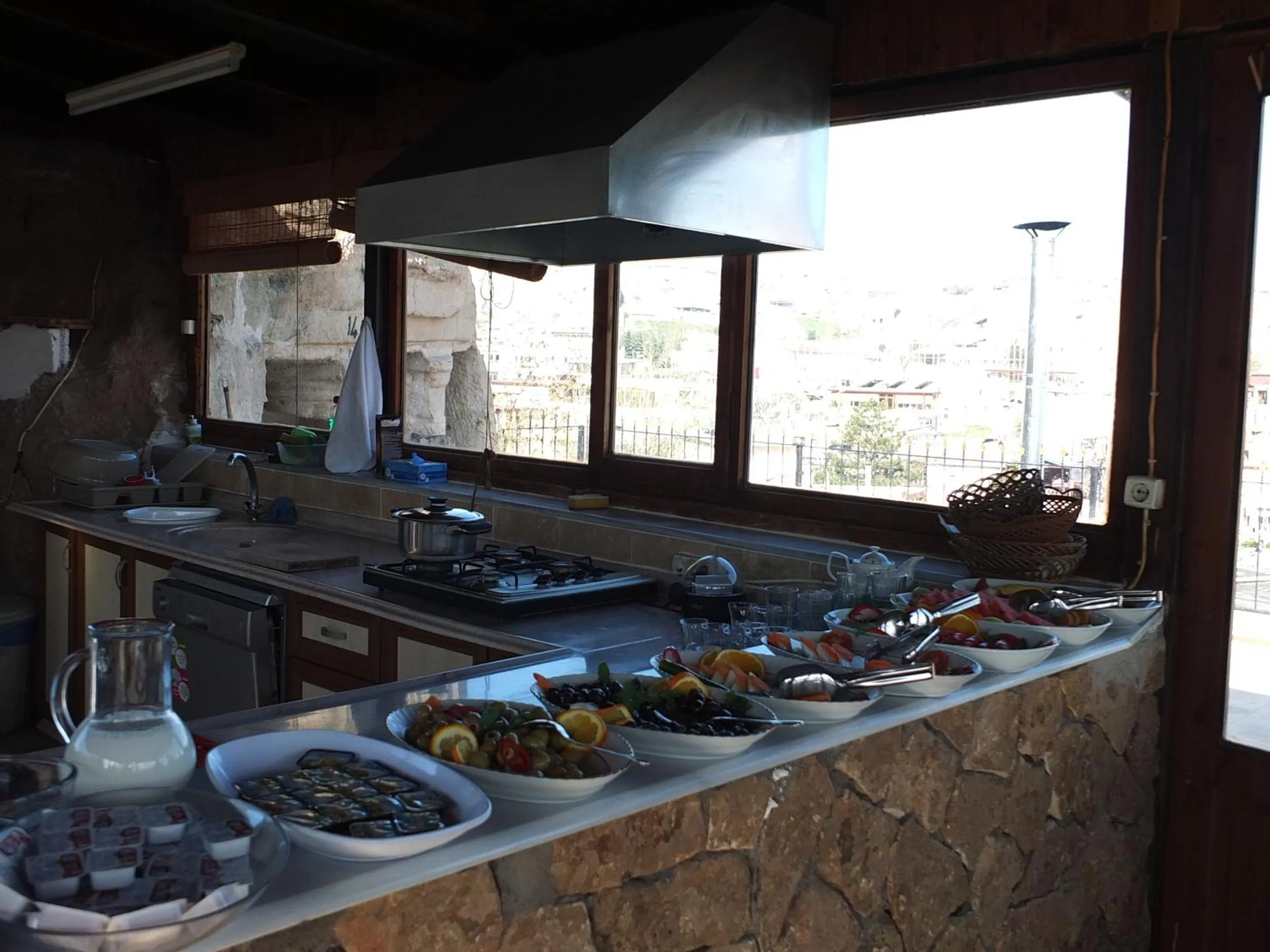 Buffet breakfast in Anatolia cave hotel Pension