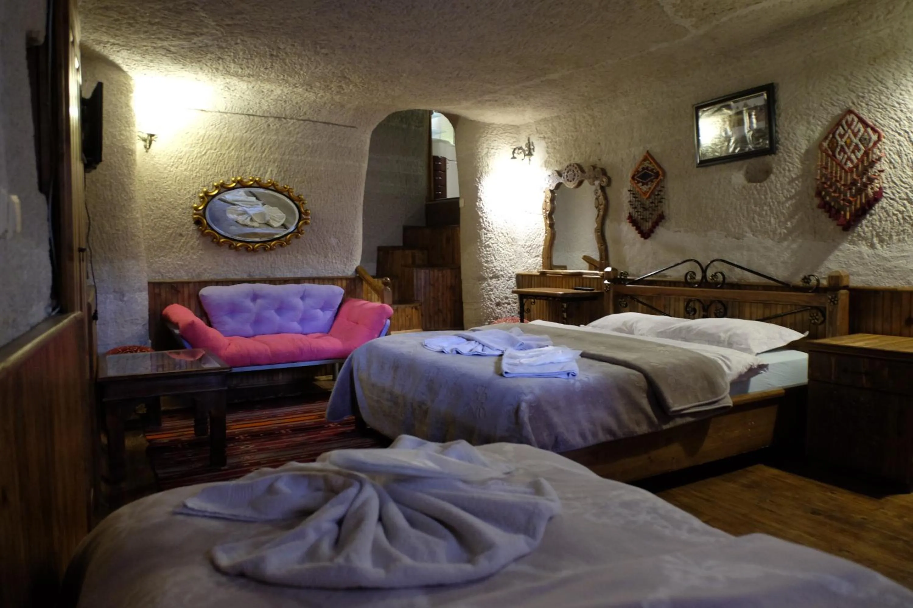 Bedroom, Bed in Anatolia cave hotel Pension