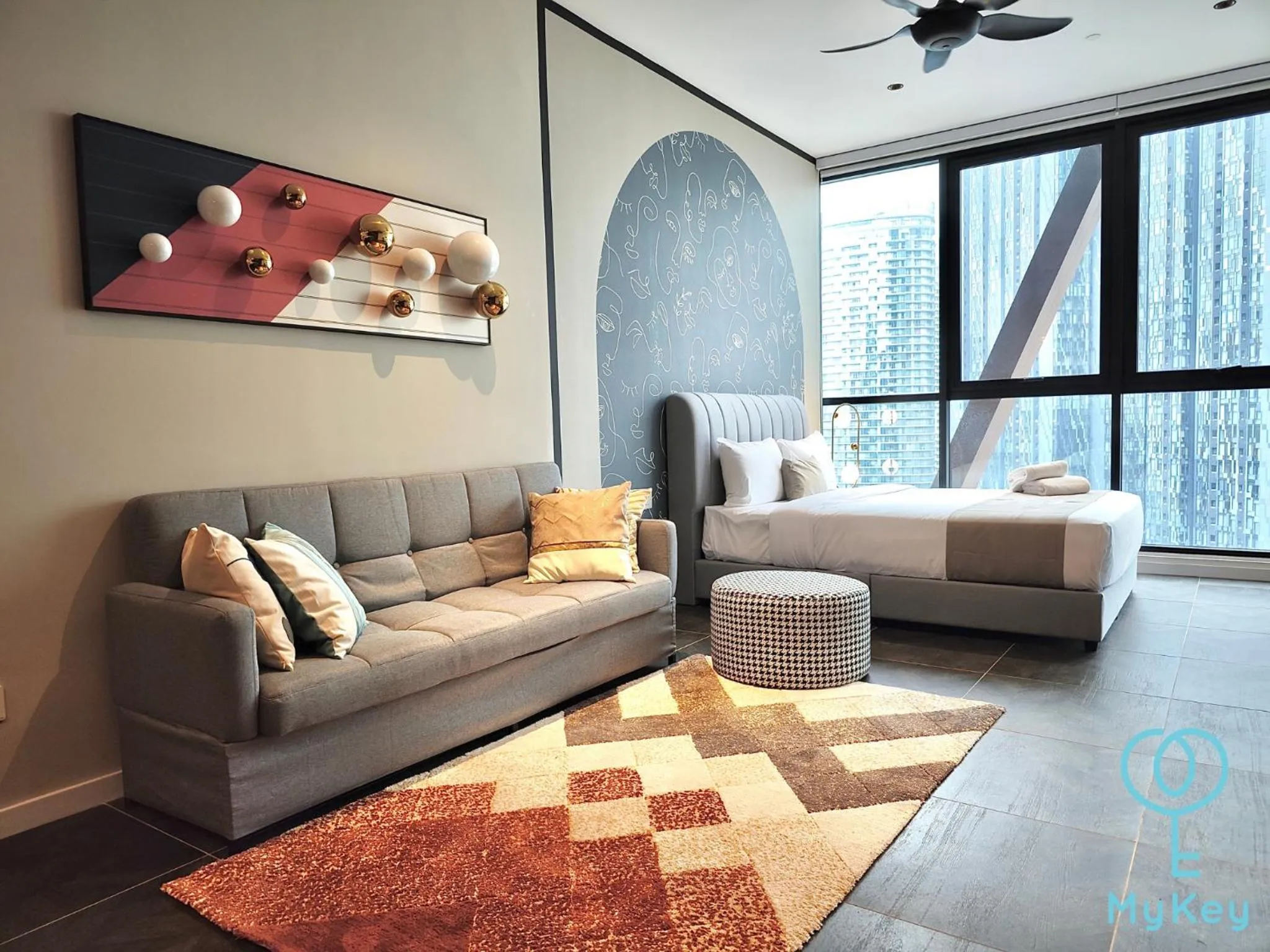Living room in Scarletz Suites KLCC by MyKey