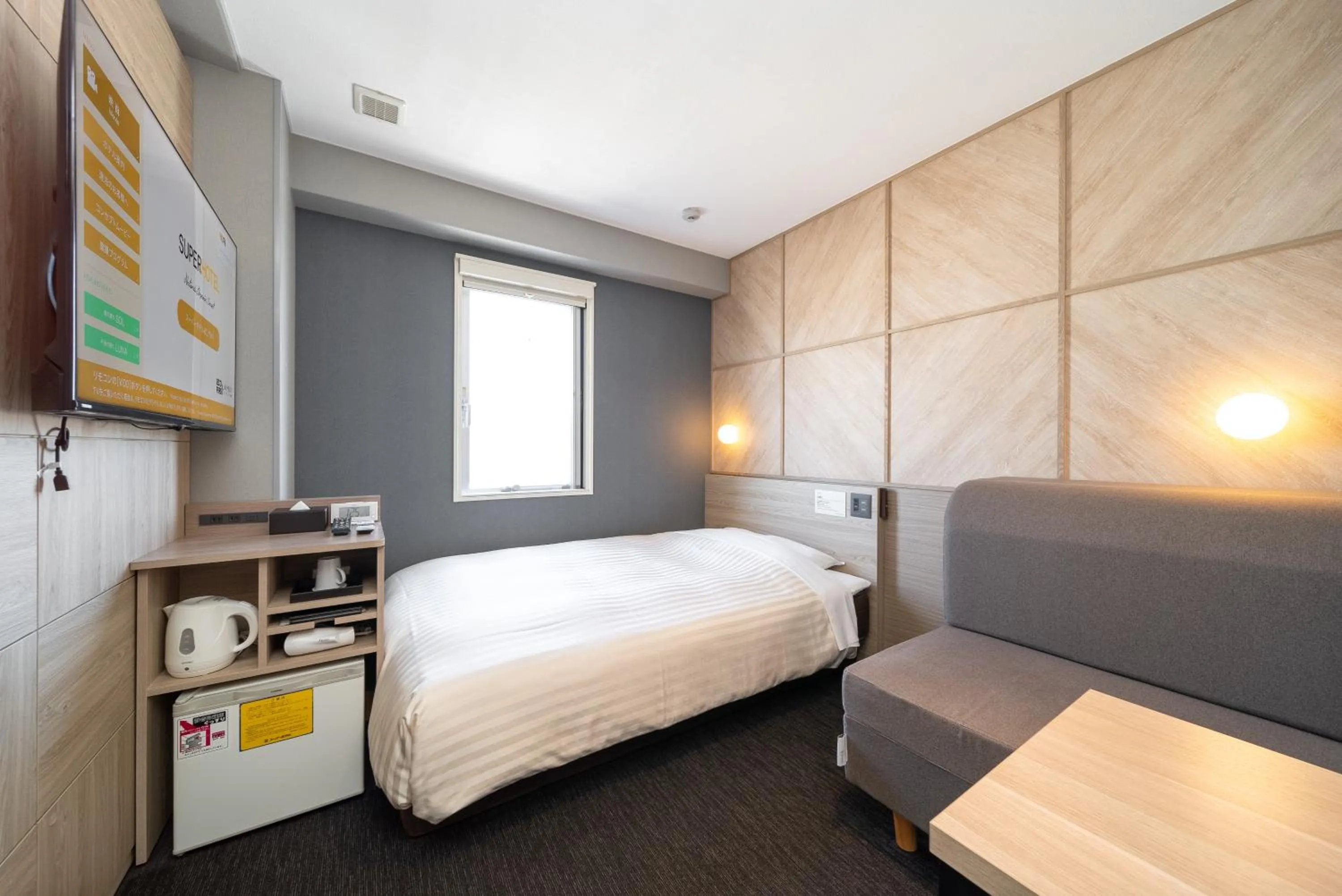 Photo of the whole room, Bed in Super Hotel Shikoku-chuo