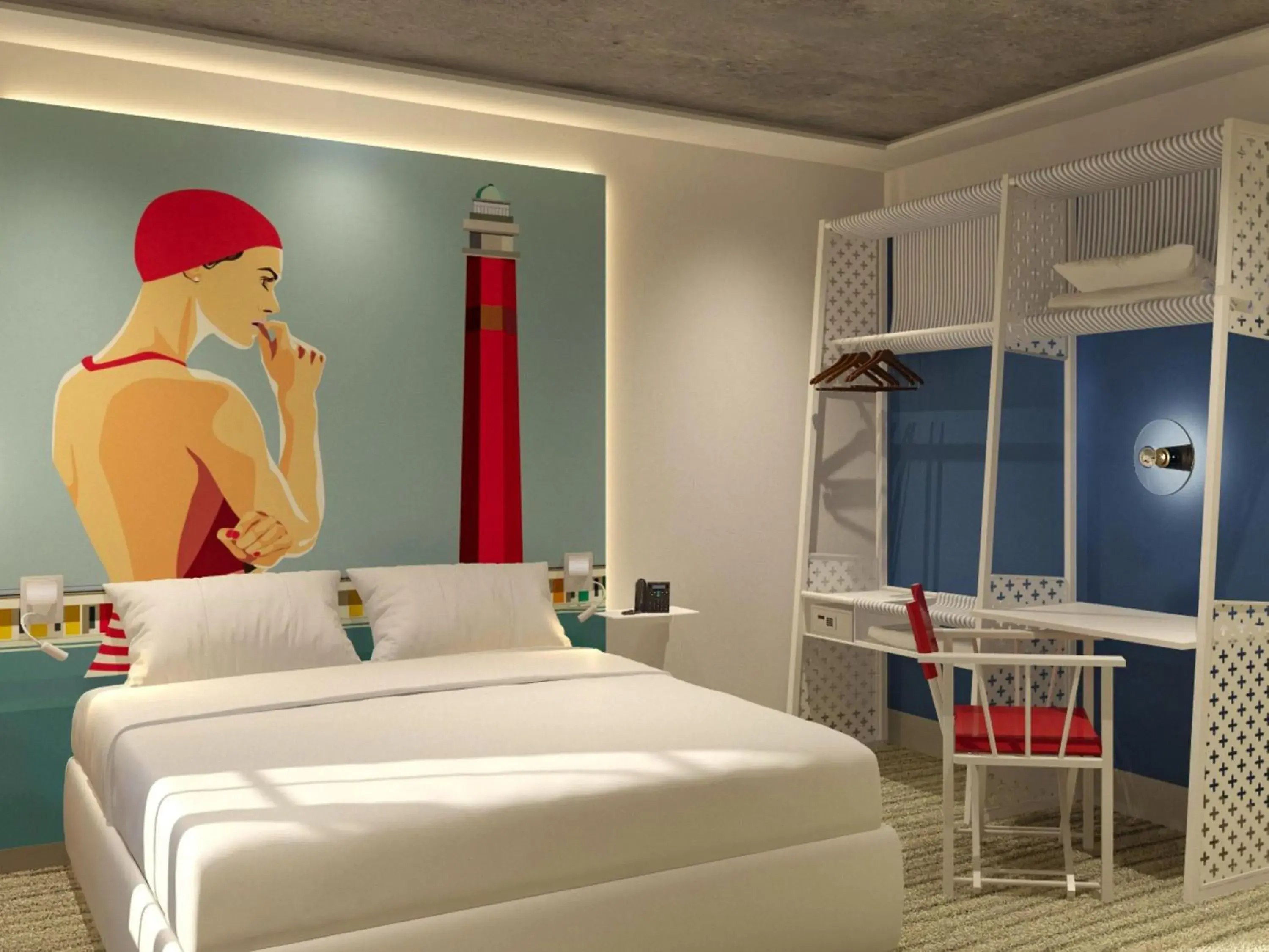 Bedroom, Bed in Ibis Styles Le Touquet Bedroom, Bed in Ibis Styles Le Touquet