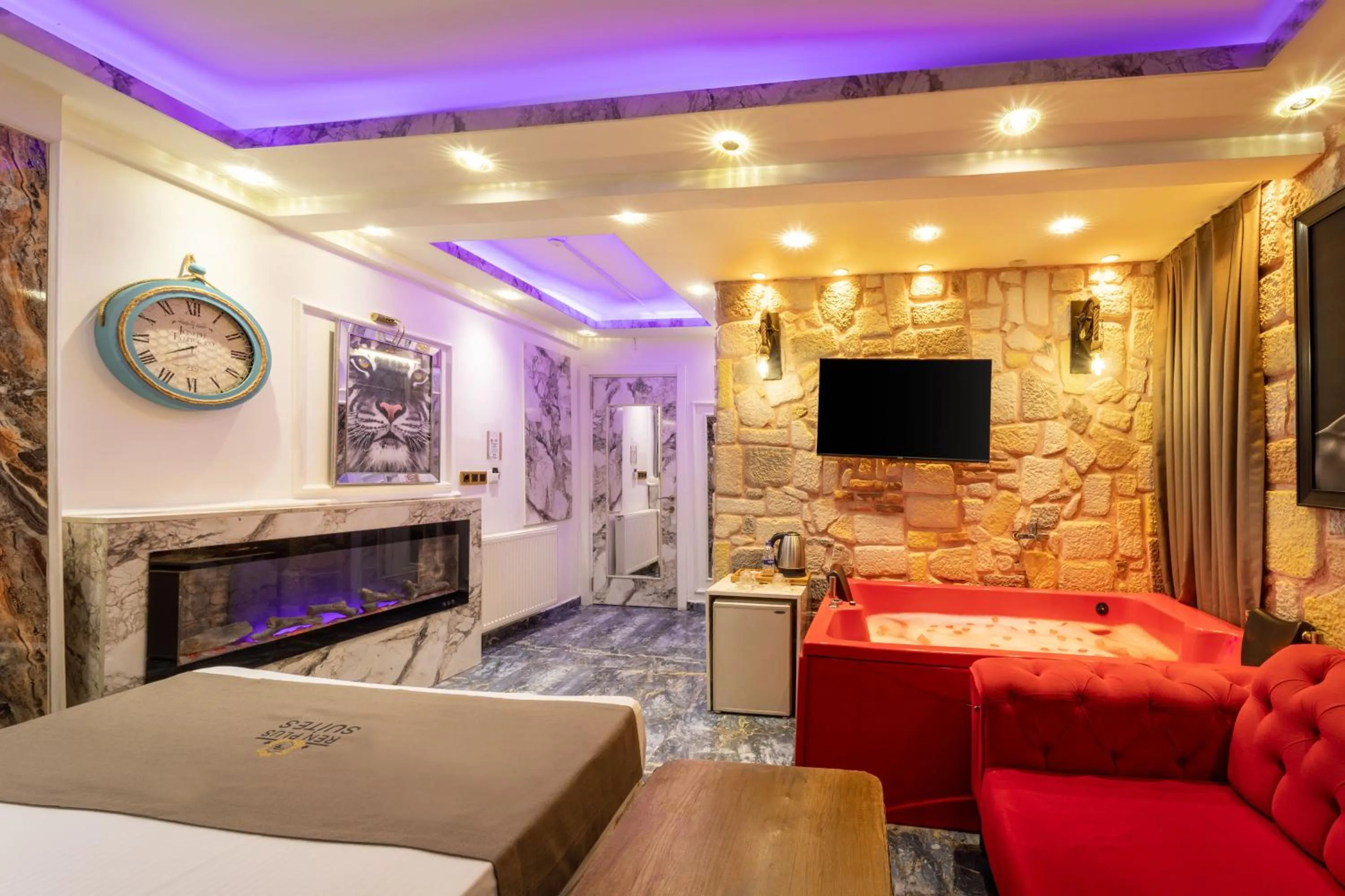 fireplace in REN PLUS SUITES