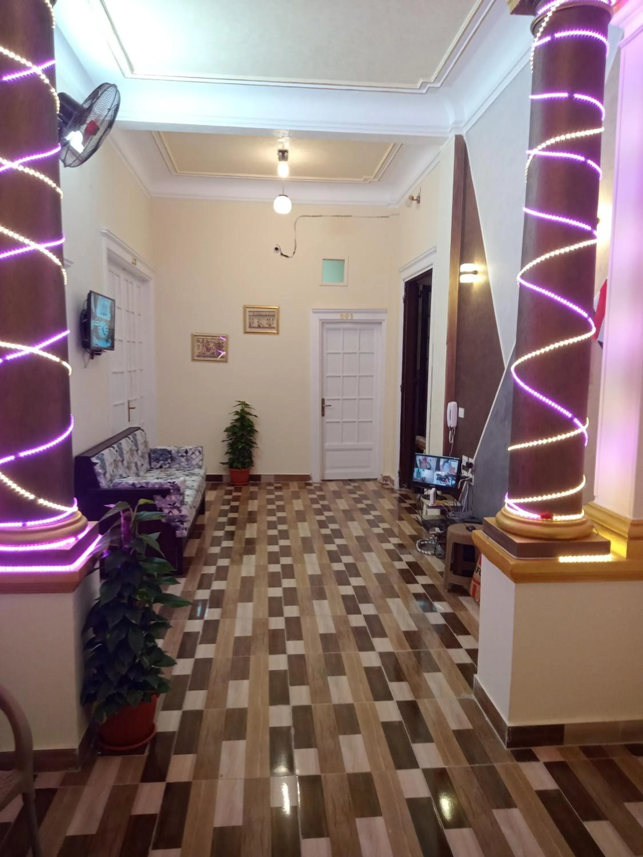 Seating area in New One Hotel