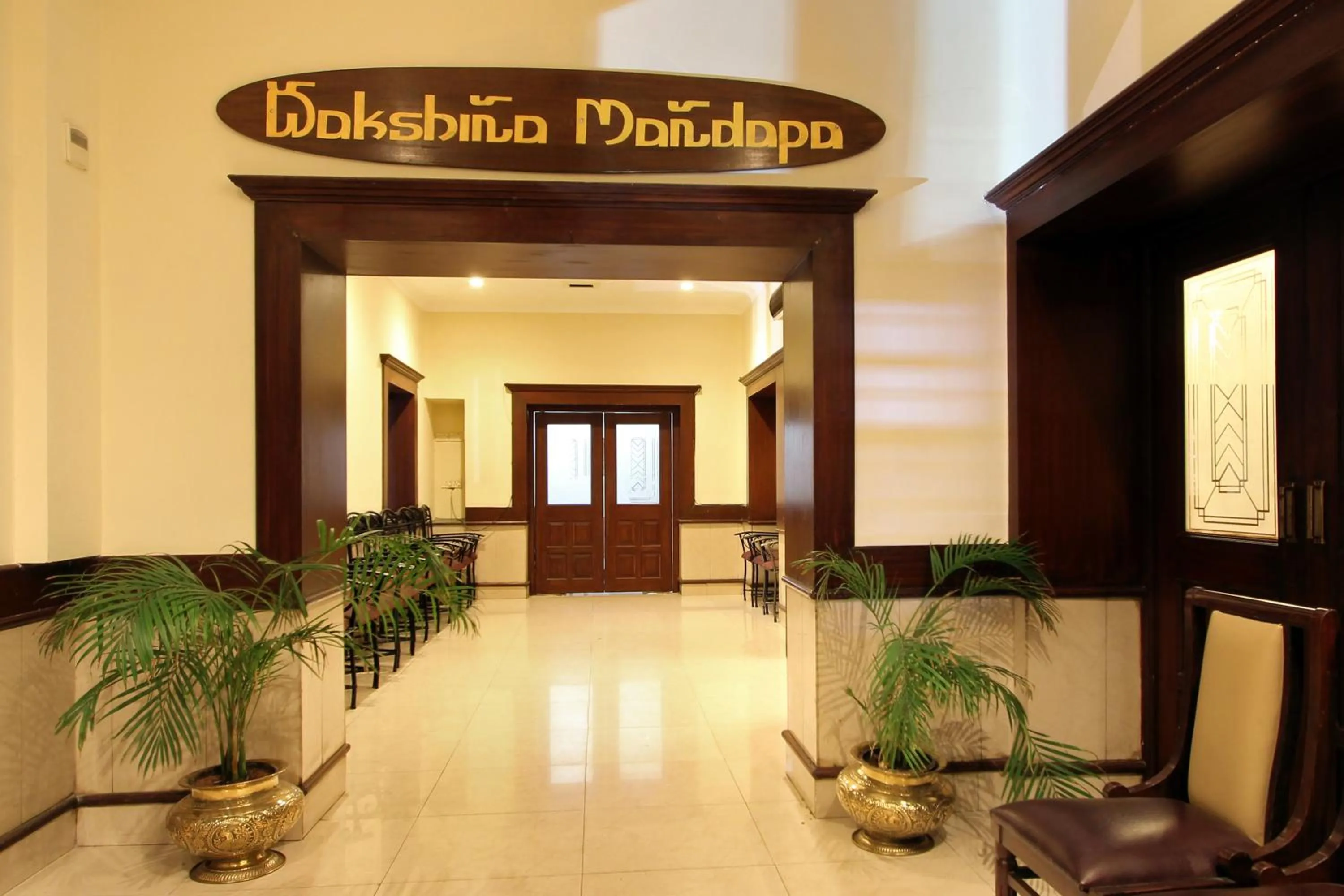 Facade/entrance in Taj Mahal Hotel Abids