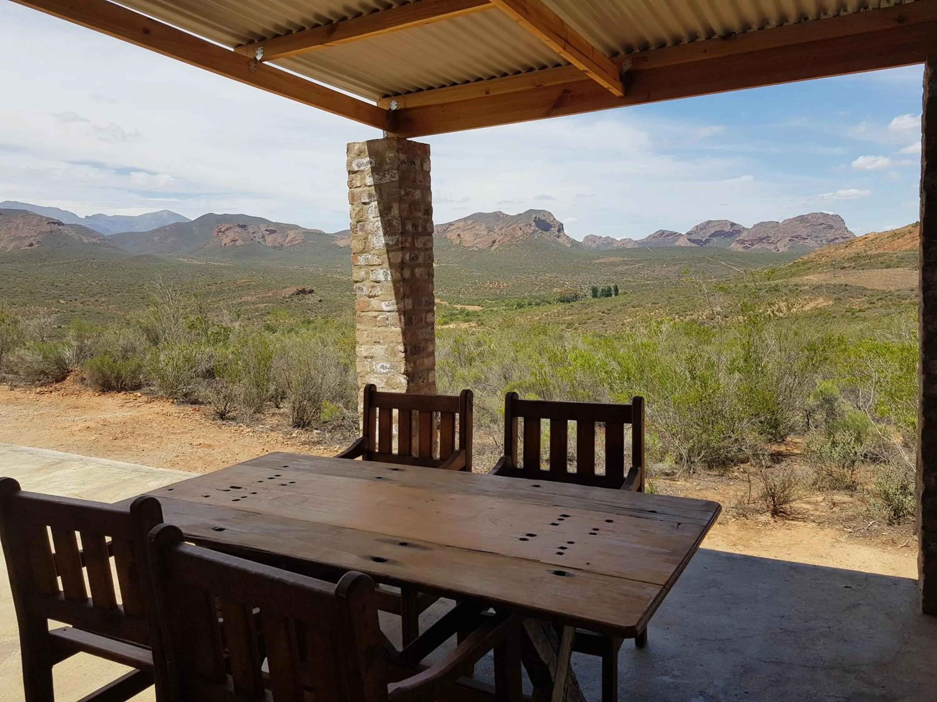 Patio in Zwartberg View Mountain Lodge