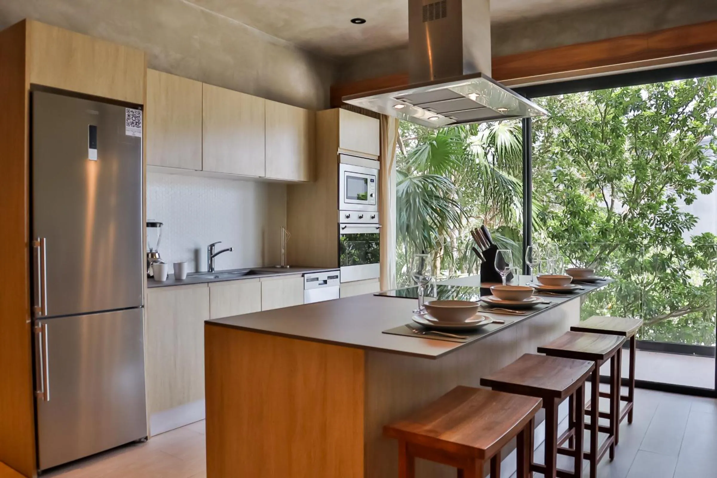 Kitchen or kitchenette in Impresionante Condominio Tuk Tulum