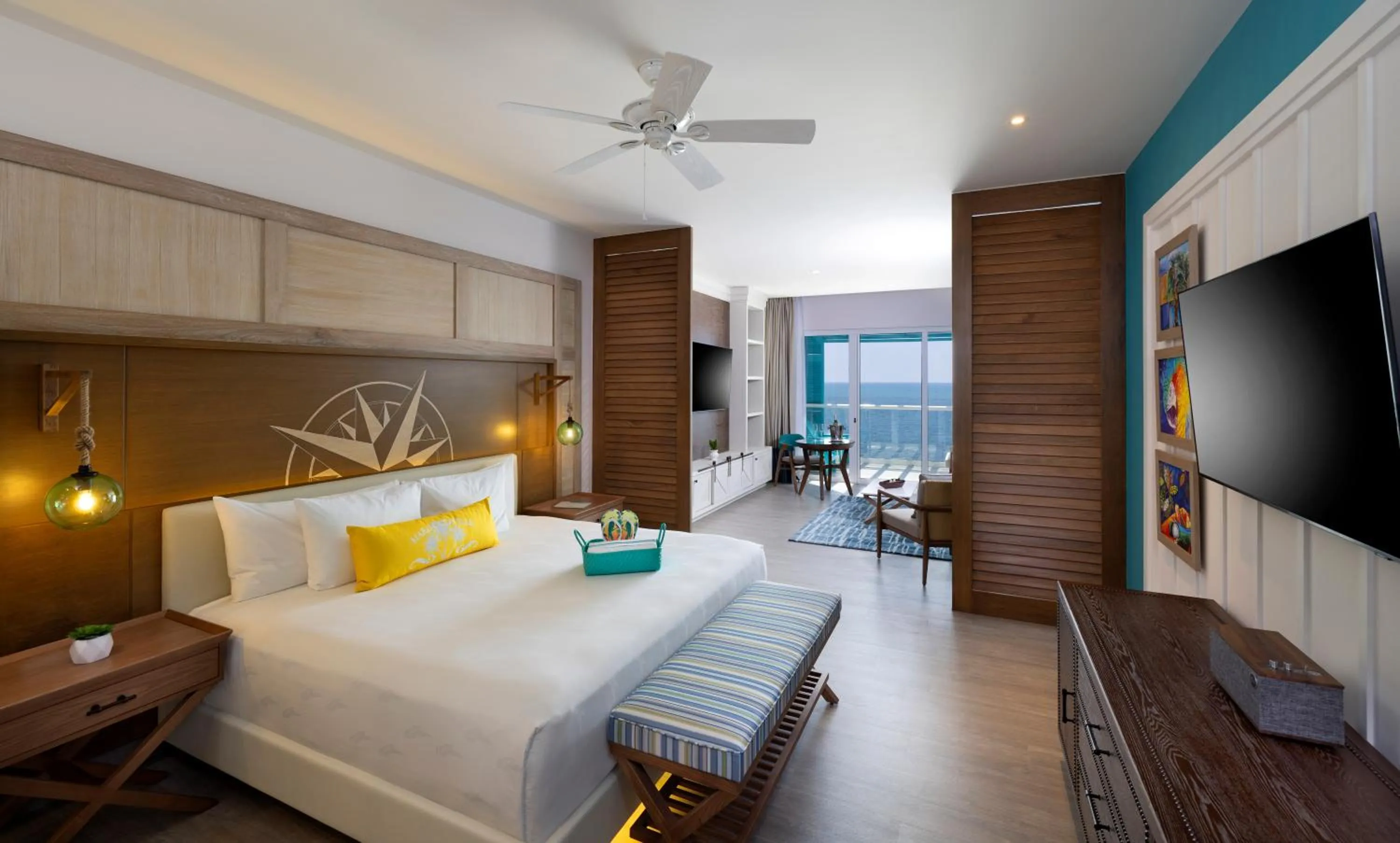View (from property/room), Bed in Margaritaville Island Reserve Riviera Maya - An Adults Only Karisma All-Inclusive Experience