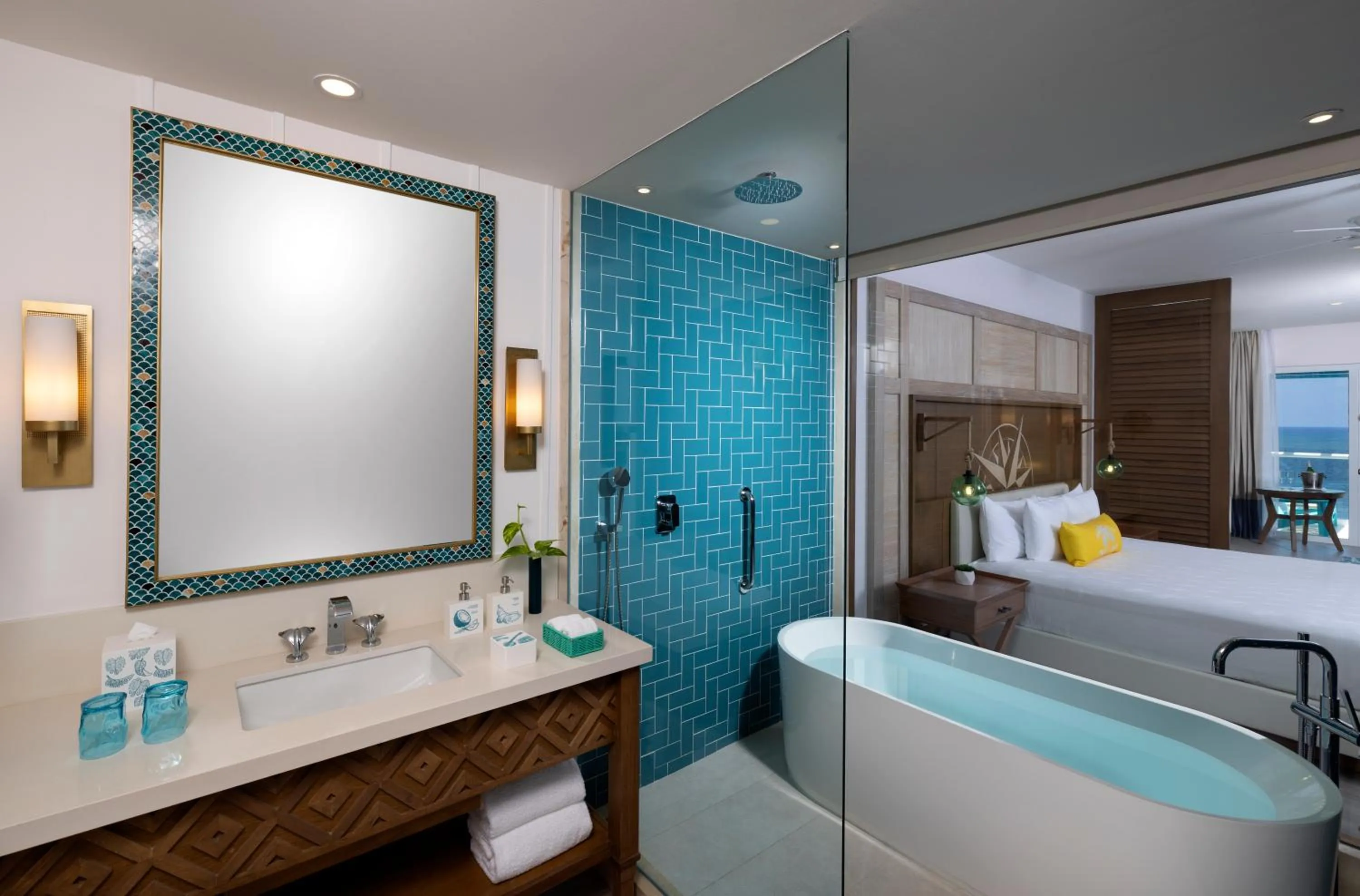 Bedroom, Bed in Margaritaville Island Reserve Riviera Maya - An Adults Only Karisma All-Inclusive Experience