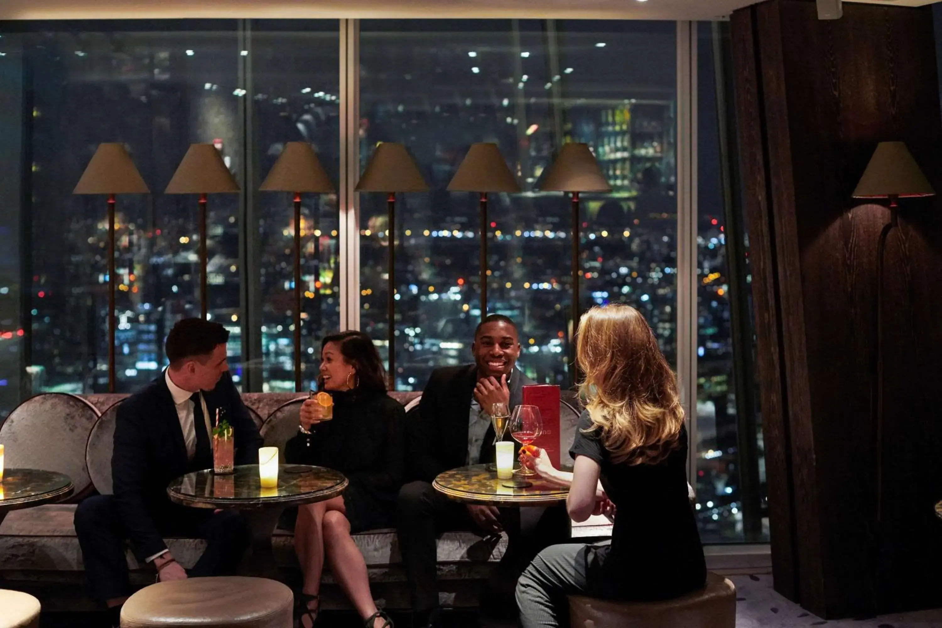 Lounge or bar in Shangri-La The Shard, London Lounge or bar in Shangri-La The Shard, London