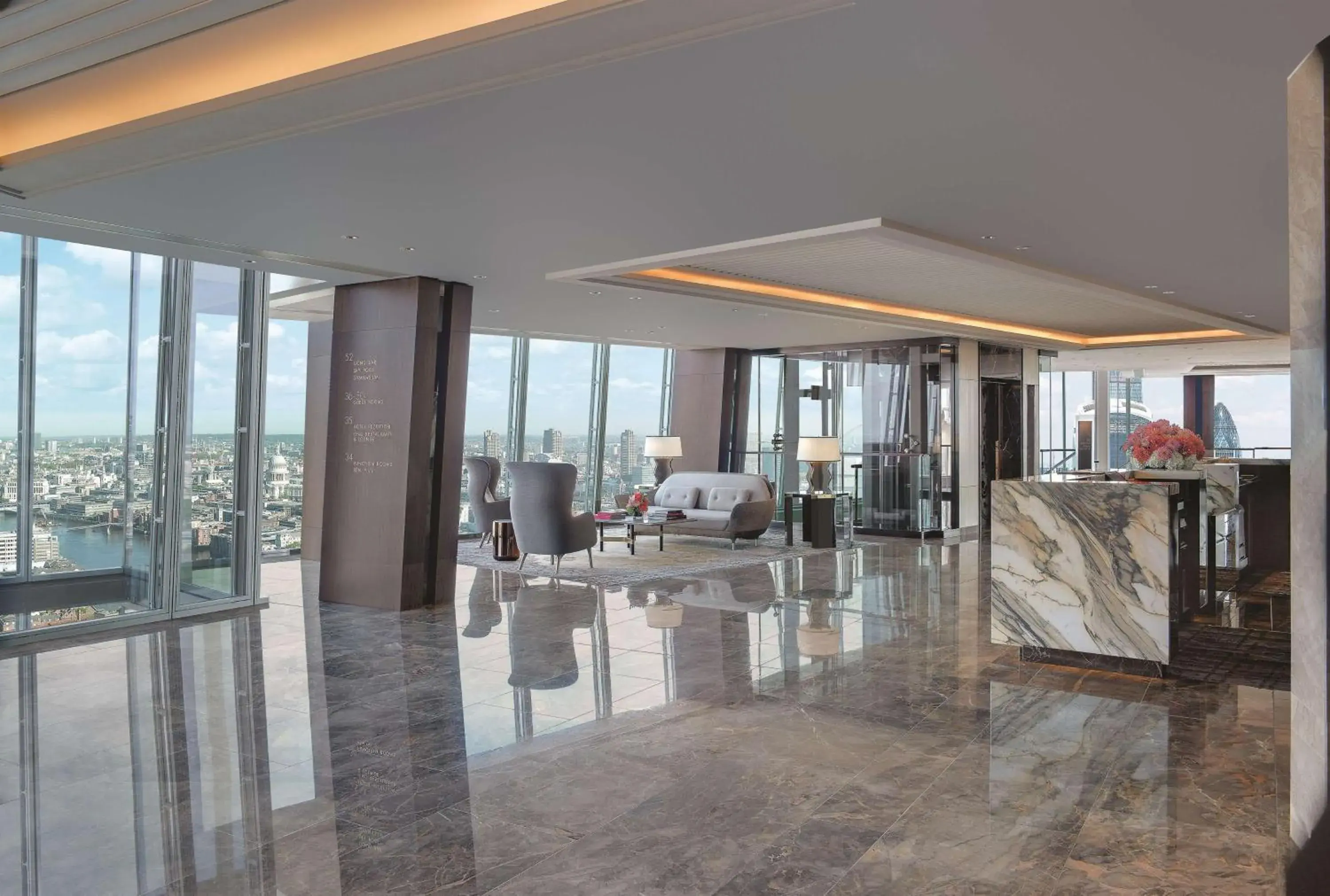 Lobby or reception in Shangri-La The Shard, London Lobby or reception in Shangri-La The Shard, London