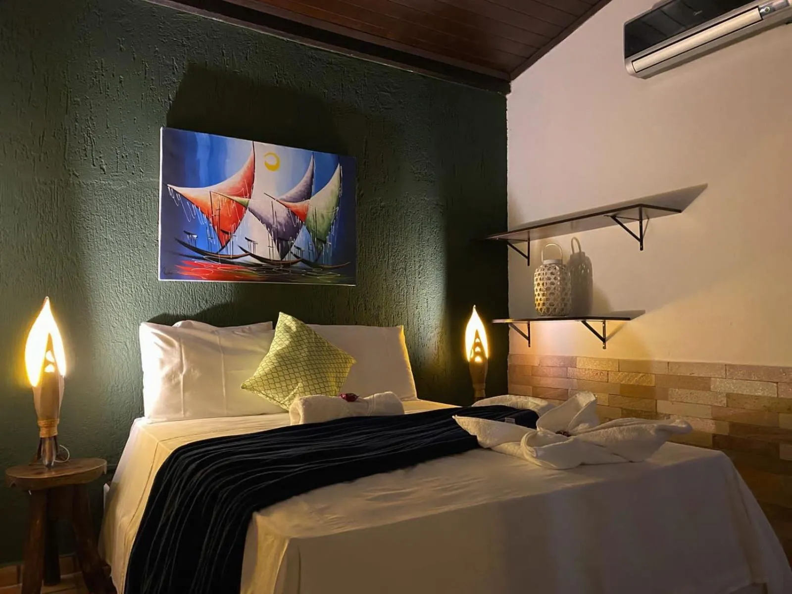 Bed in Pousada Pomar da Pipa