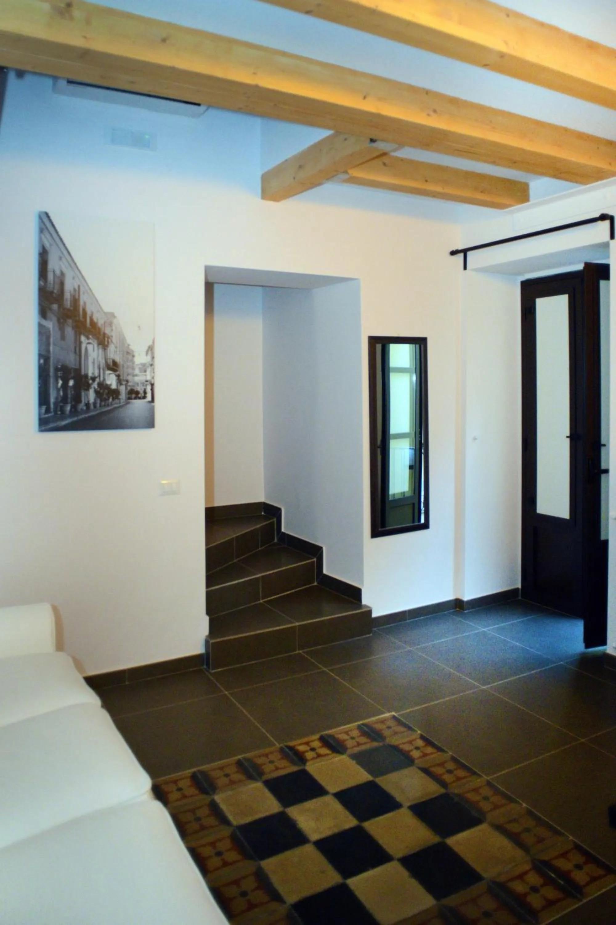 Living room, Bed in B&B Thule