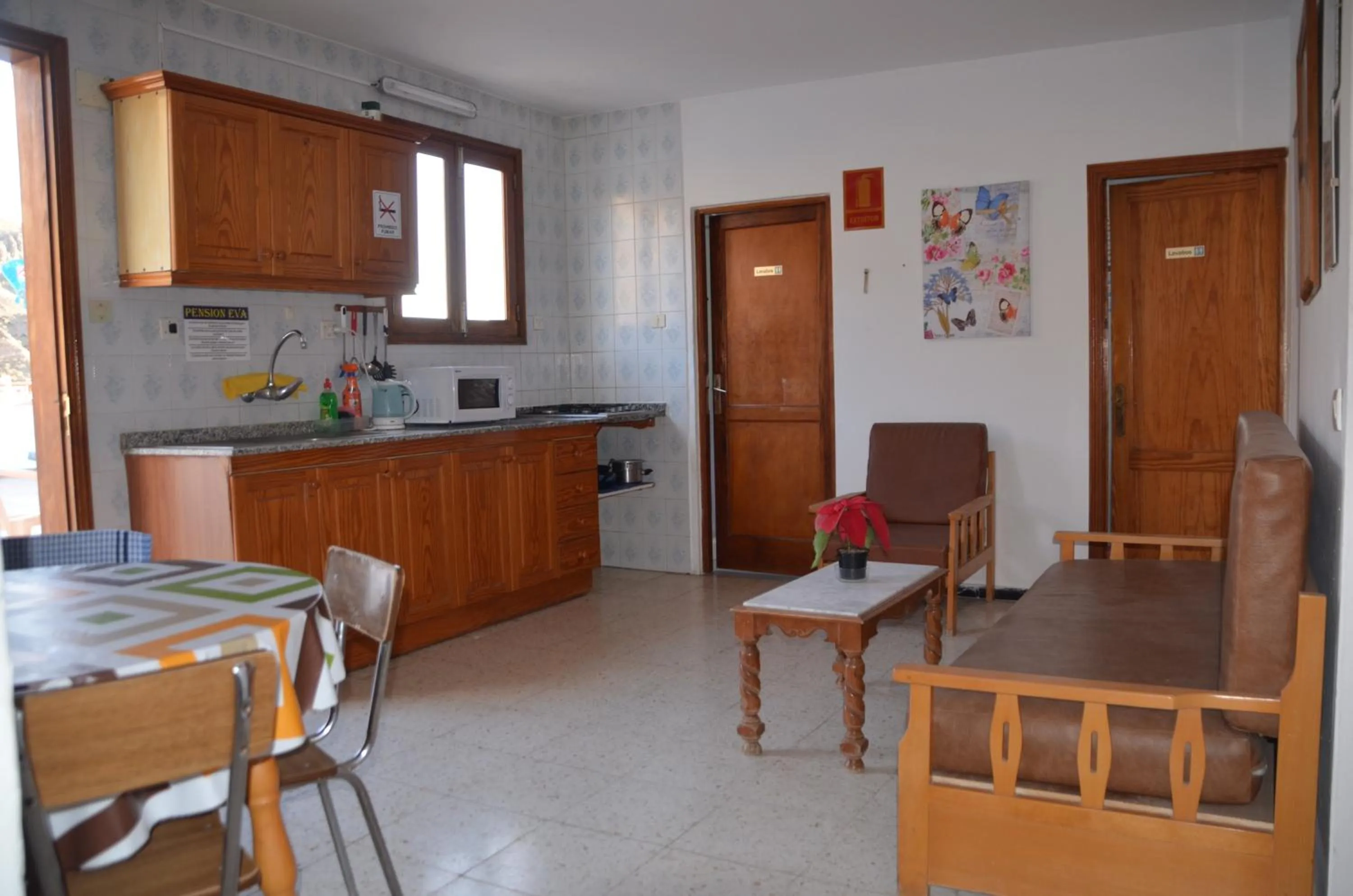 Dining area in Pension Eva