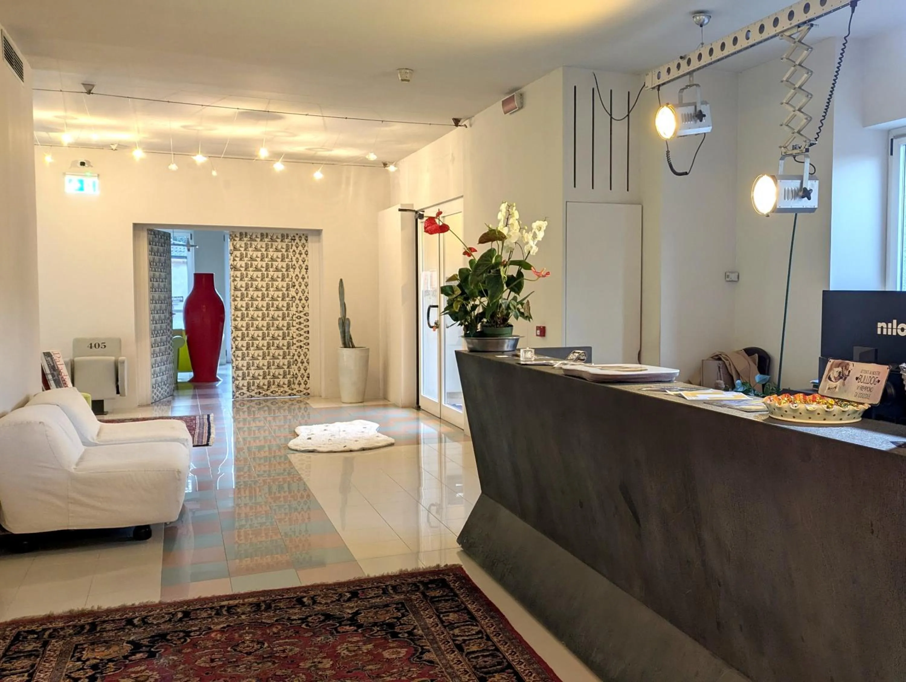 Lobby or reception in hotel garni Santa Caterina