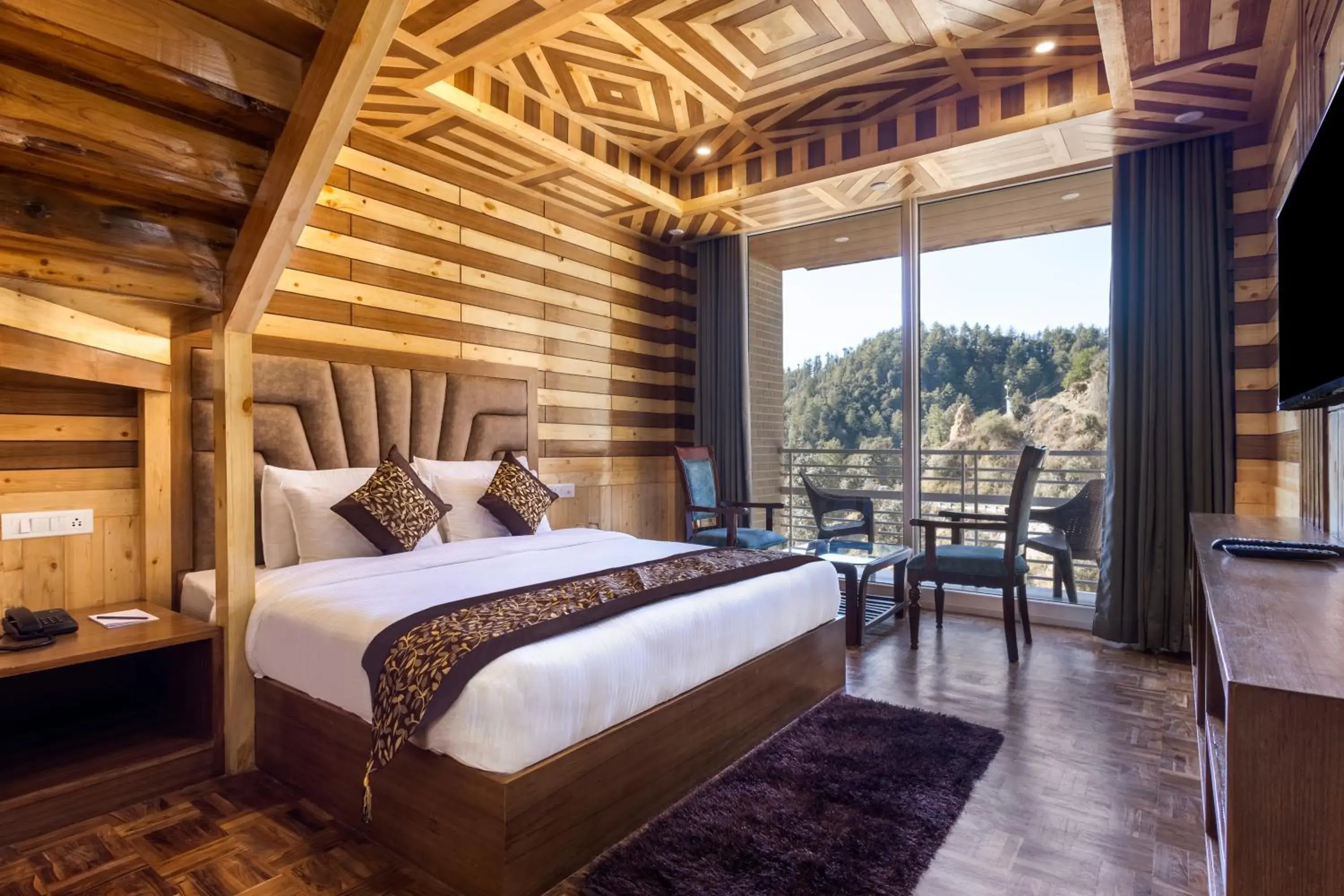 Living room, Bed in Sterling Shivalik Chail Living room, Bed in Sterling Shivalik Chail