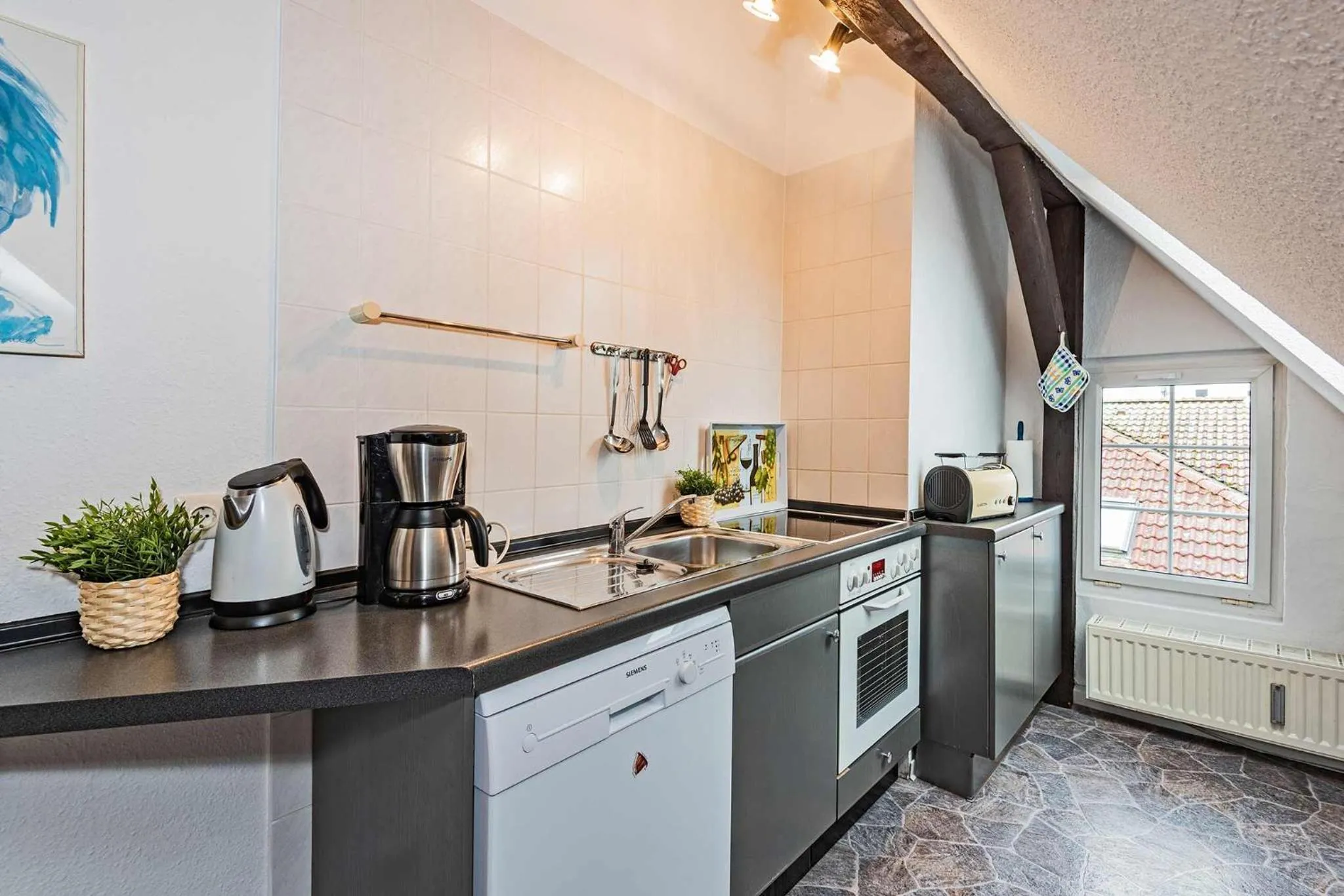 Kitchen or kitchenette in Strandvilla Imperator