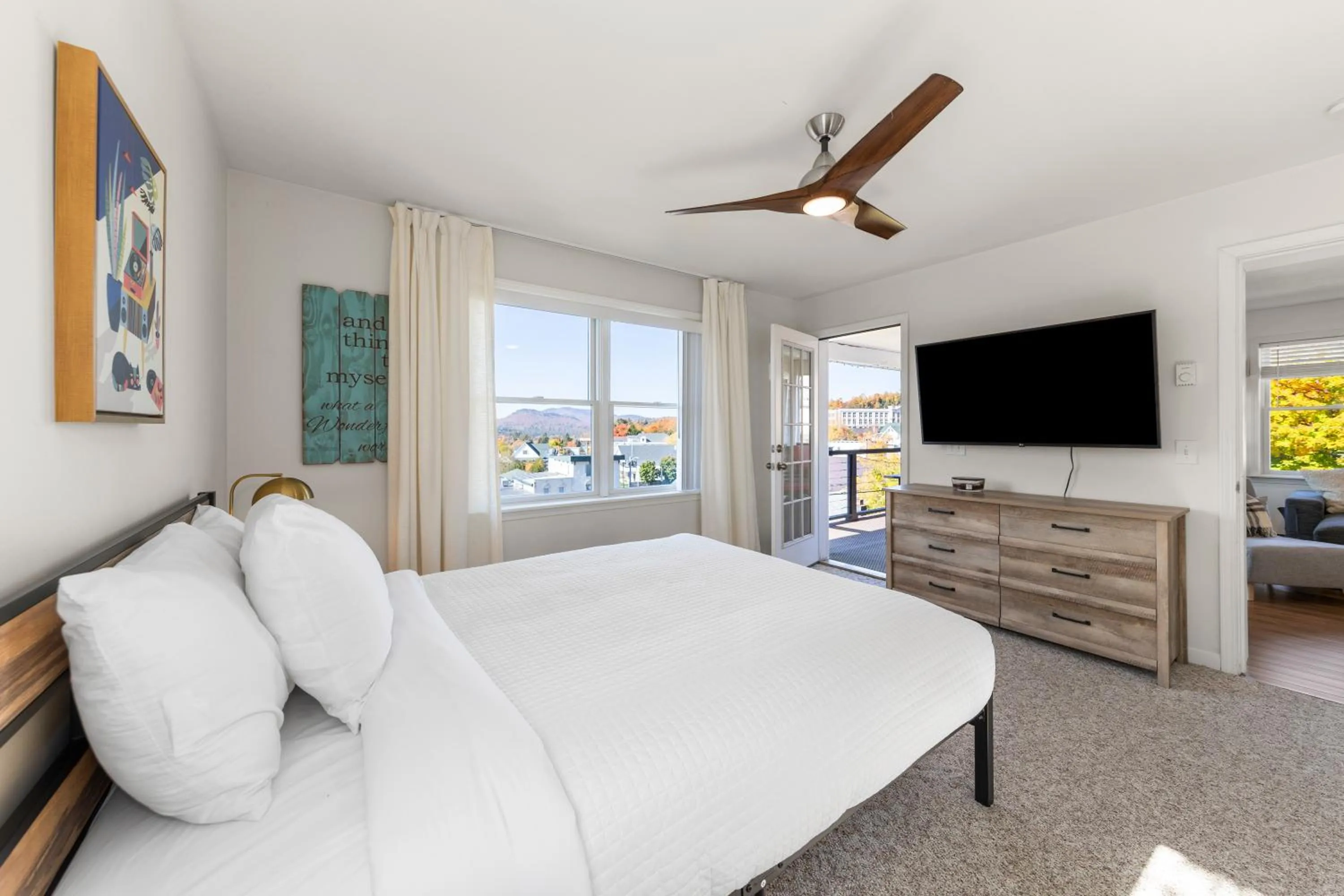 Bedroom, Bed in Central Lake Placid Mountain Views