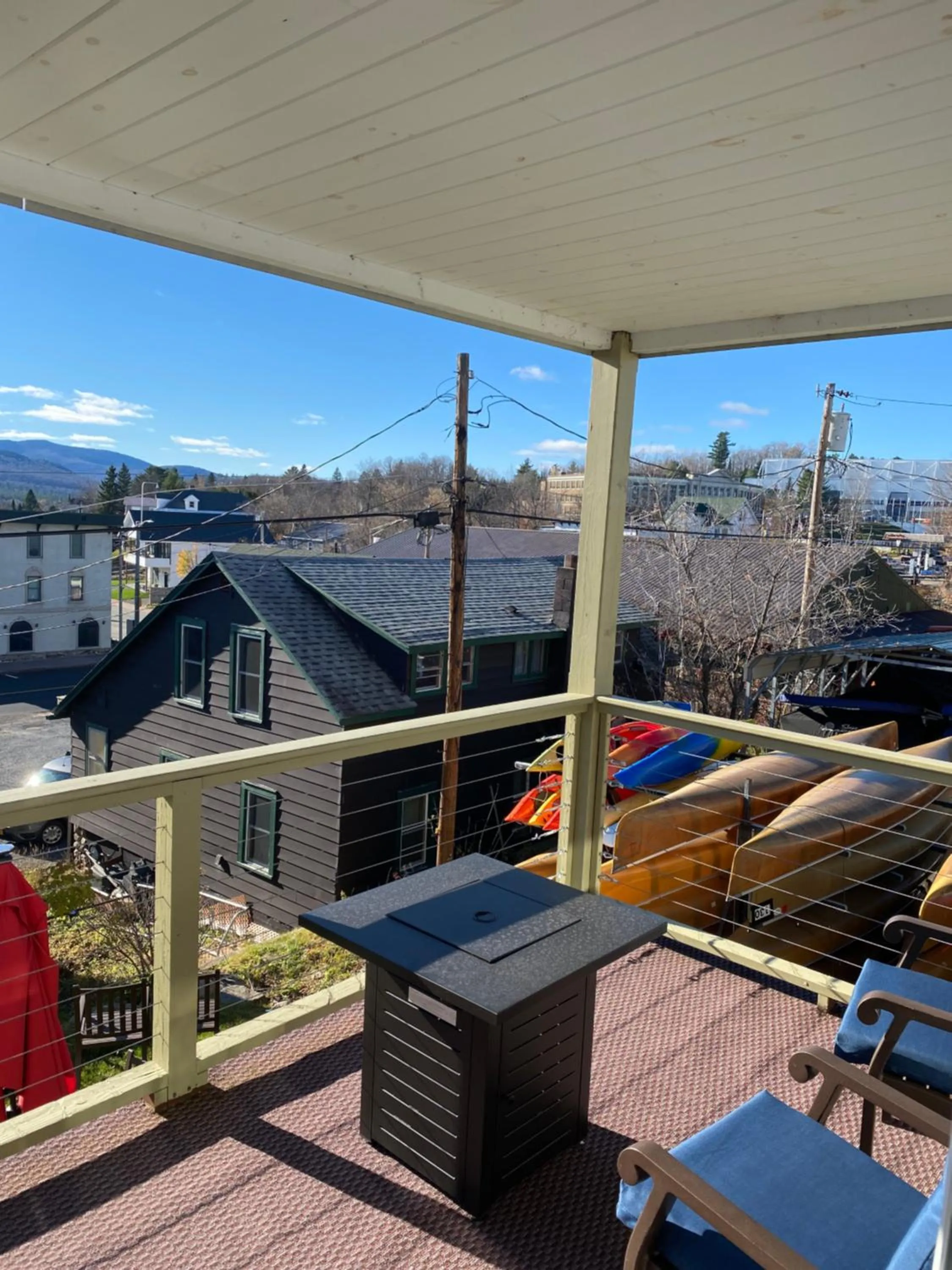 Patio in Central Lake Placid Mountain Views