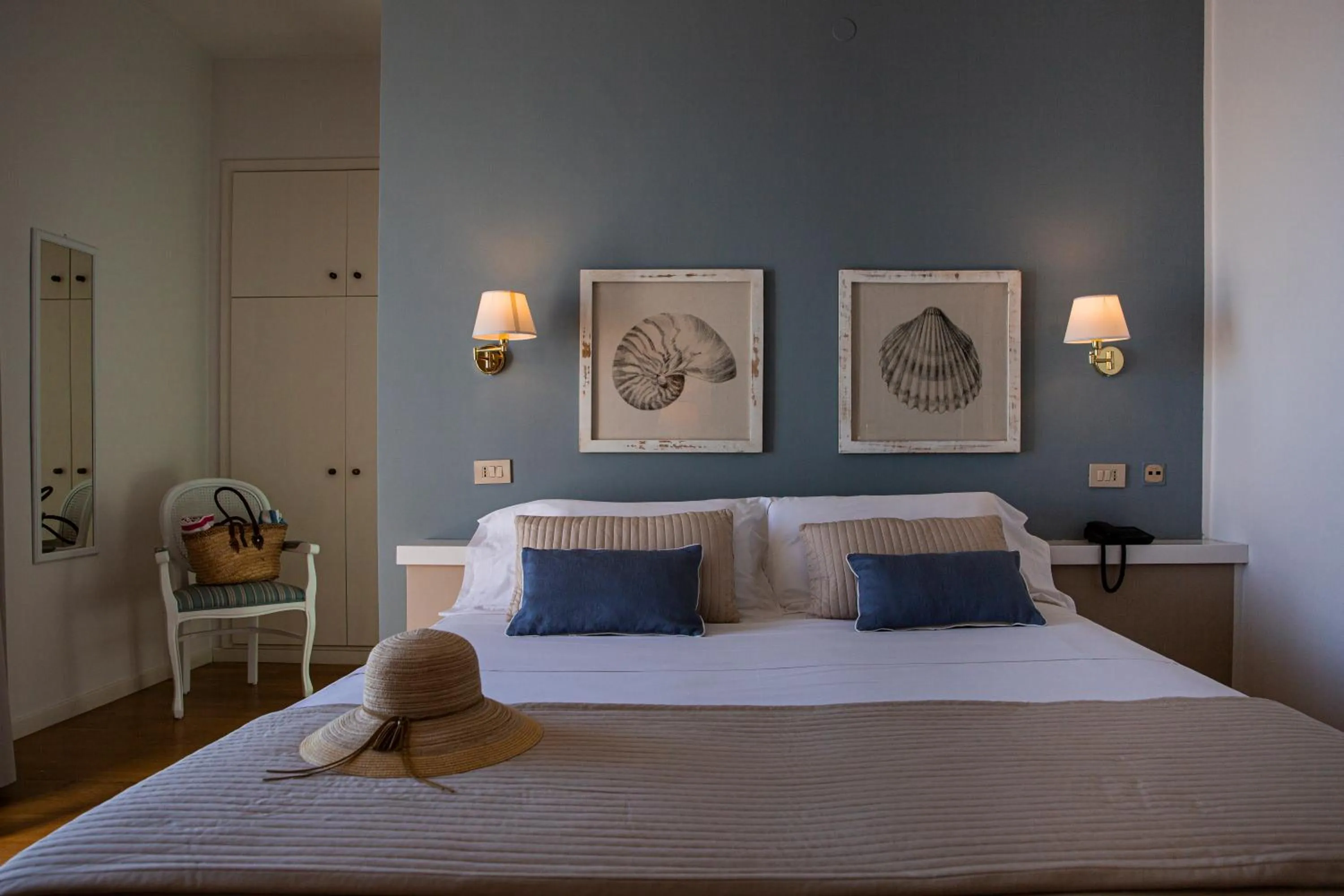 Decorative detail, Bed in Hotel Punta Nord Est