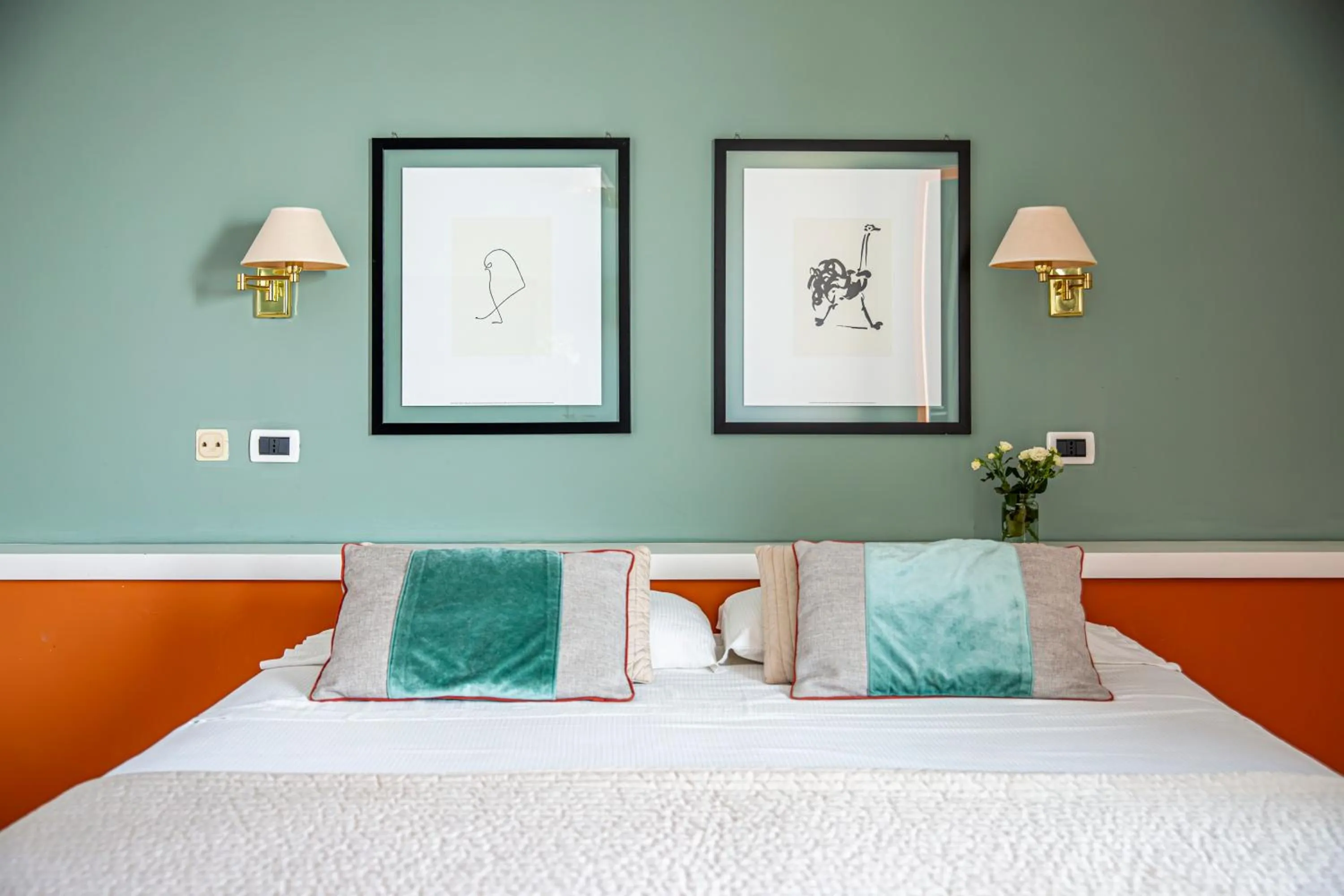 Decorative detail, Bed in Hotel Punta Nord Est