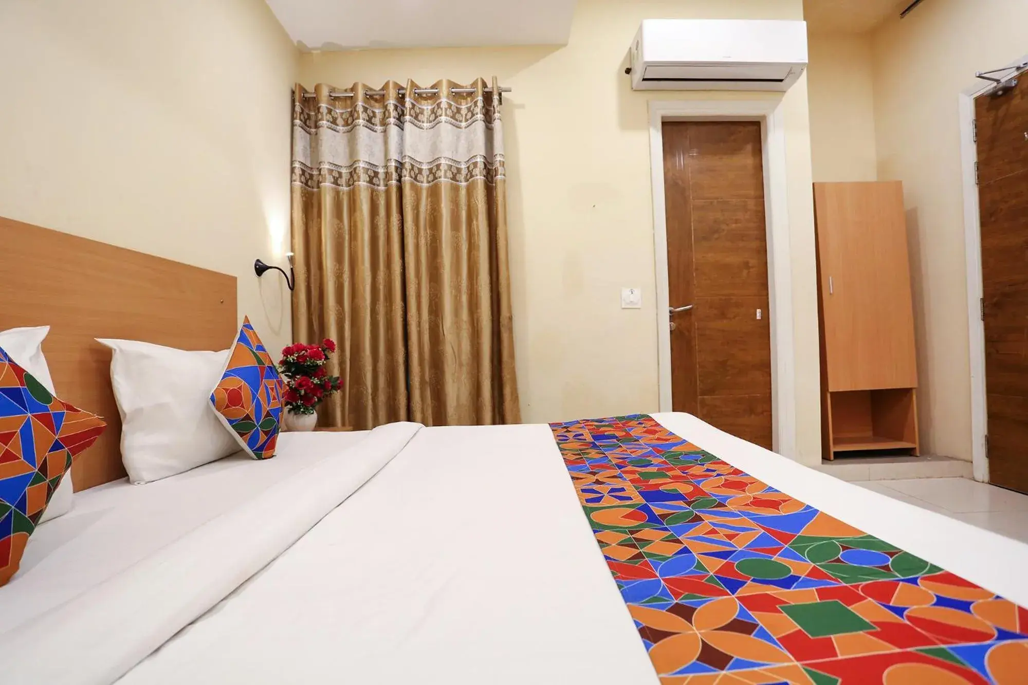 Bedroom, Bed in FabHotel GK Residency Bedroom, Bed in FabHotel GK Residency