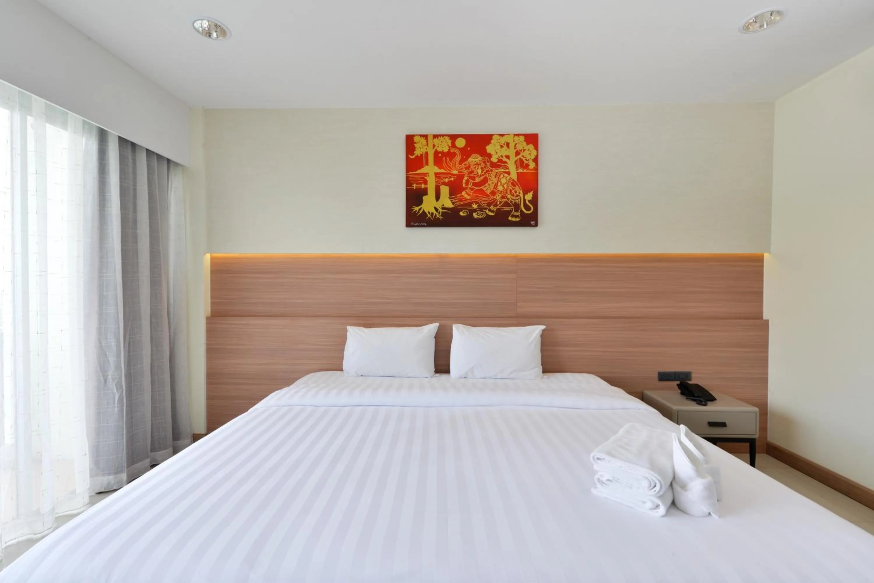 Bed in Grand BS Airport Hotel Suvarnabhumi