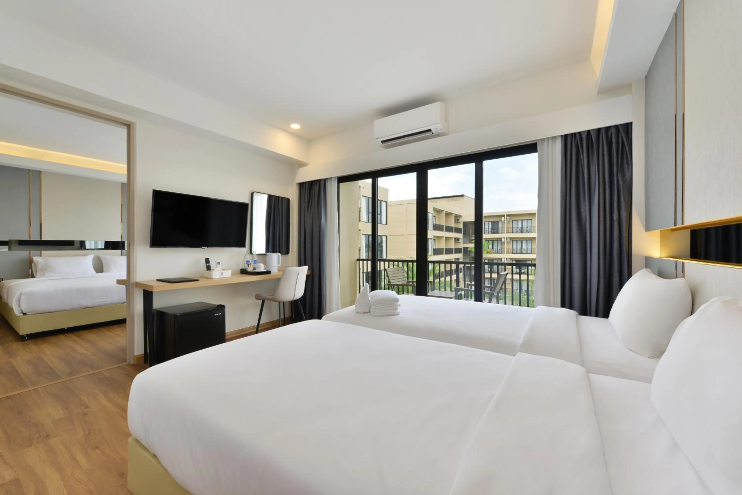 Bed in Grand BS Airport Hotel Suvarnabhumi