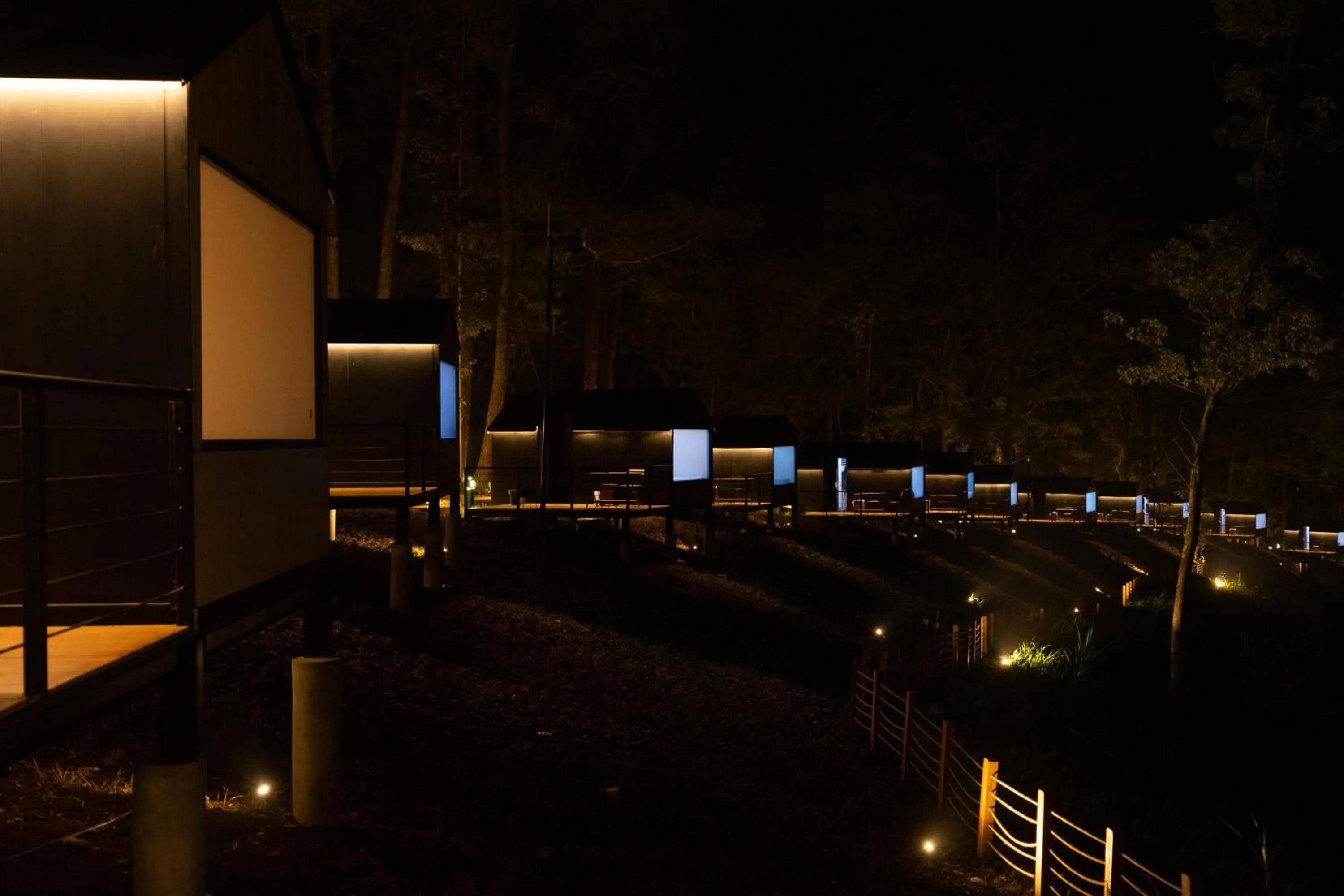 Night in Bobocabin Coban Rondo, Malang