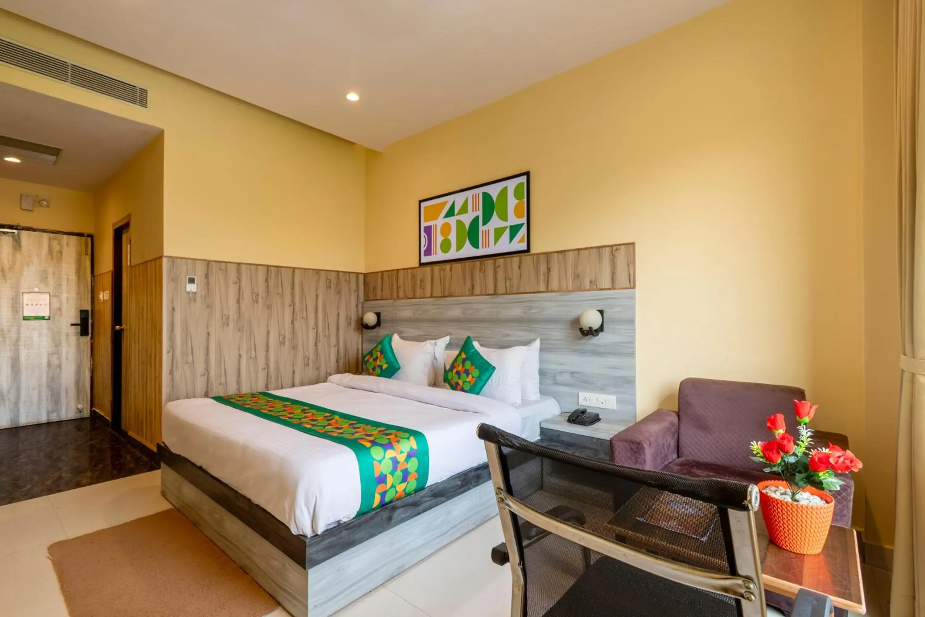 Bedroom, Bed in Treebo Little Budhha Bedroom, Bed in Treebo Little Budhha