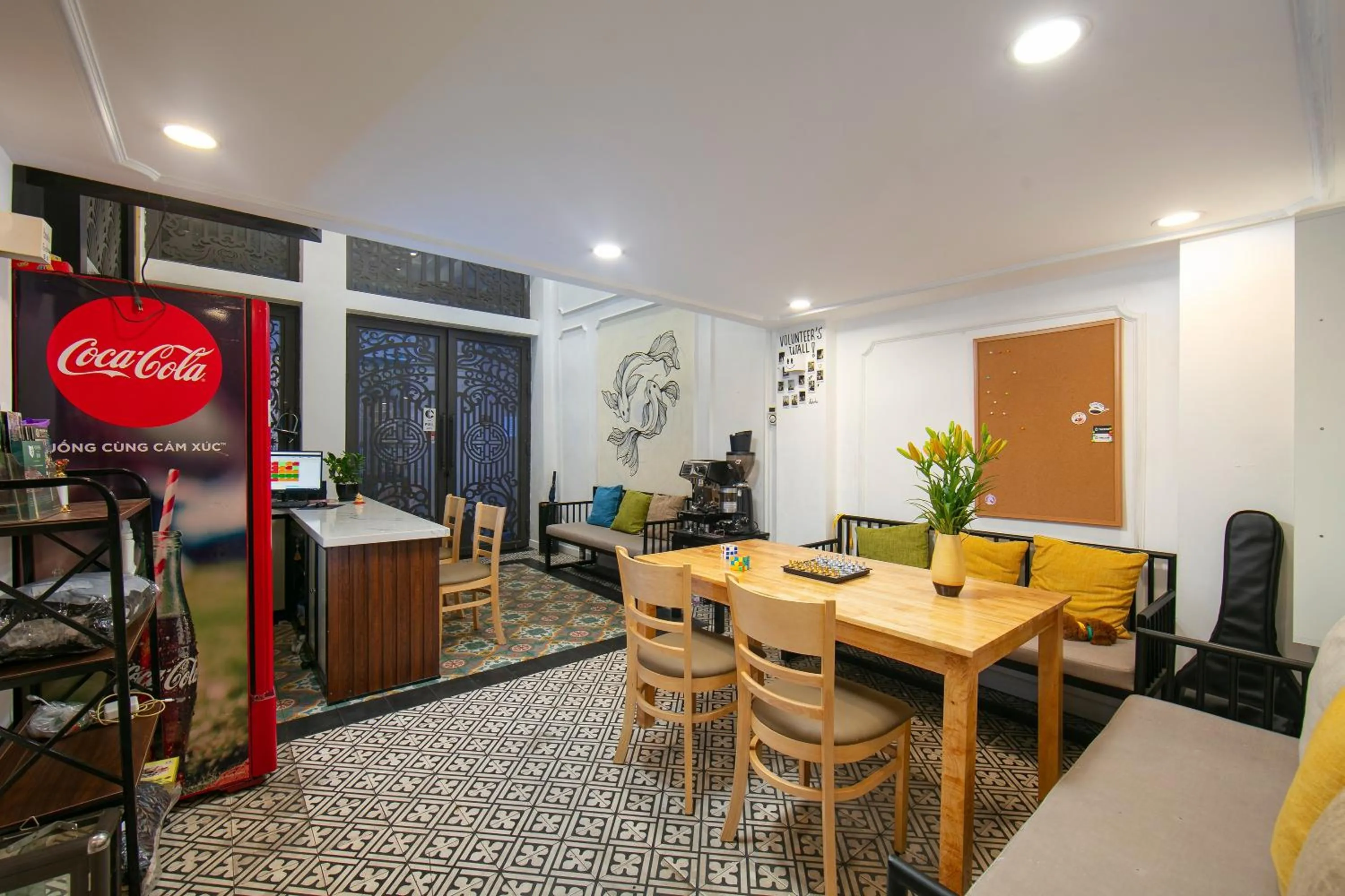 Seating area in Downtown Hostel & Rooftop Bar