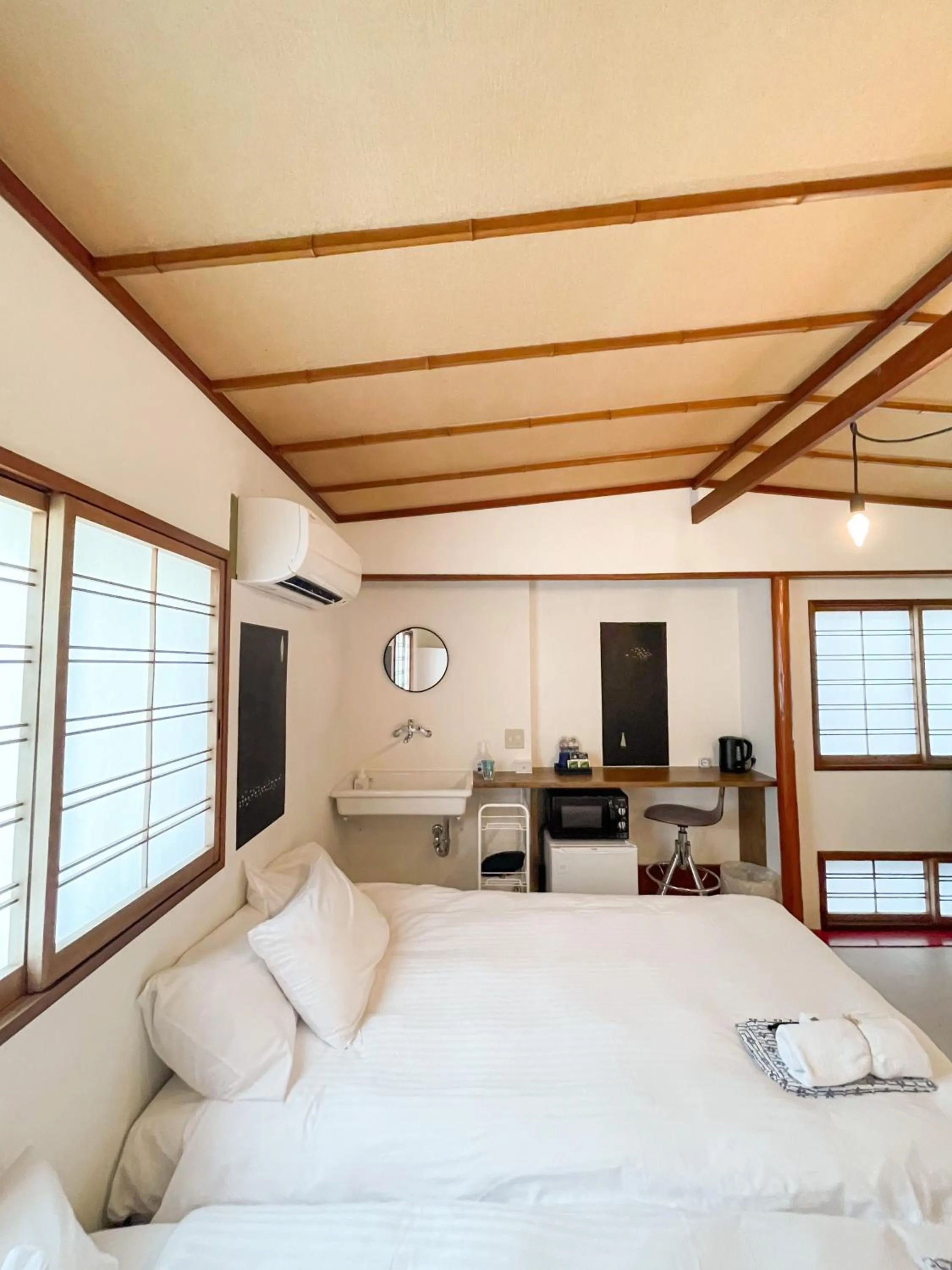 Bed in Kikusui Ryokan