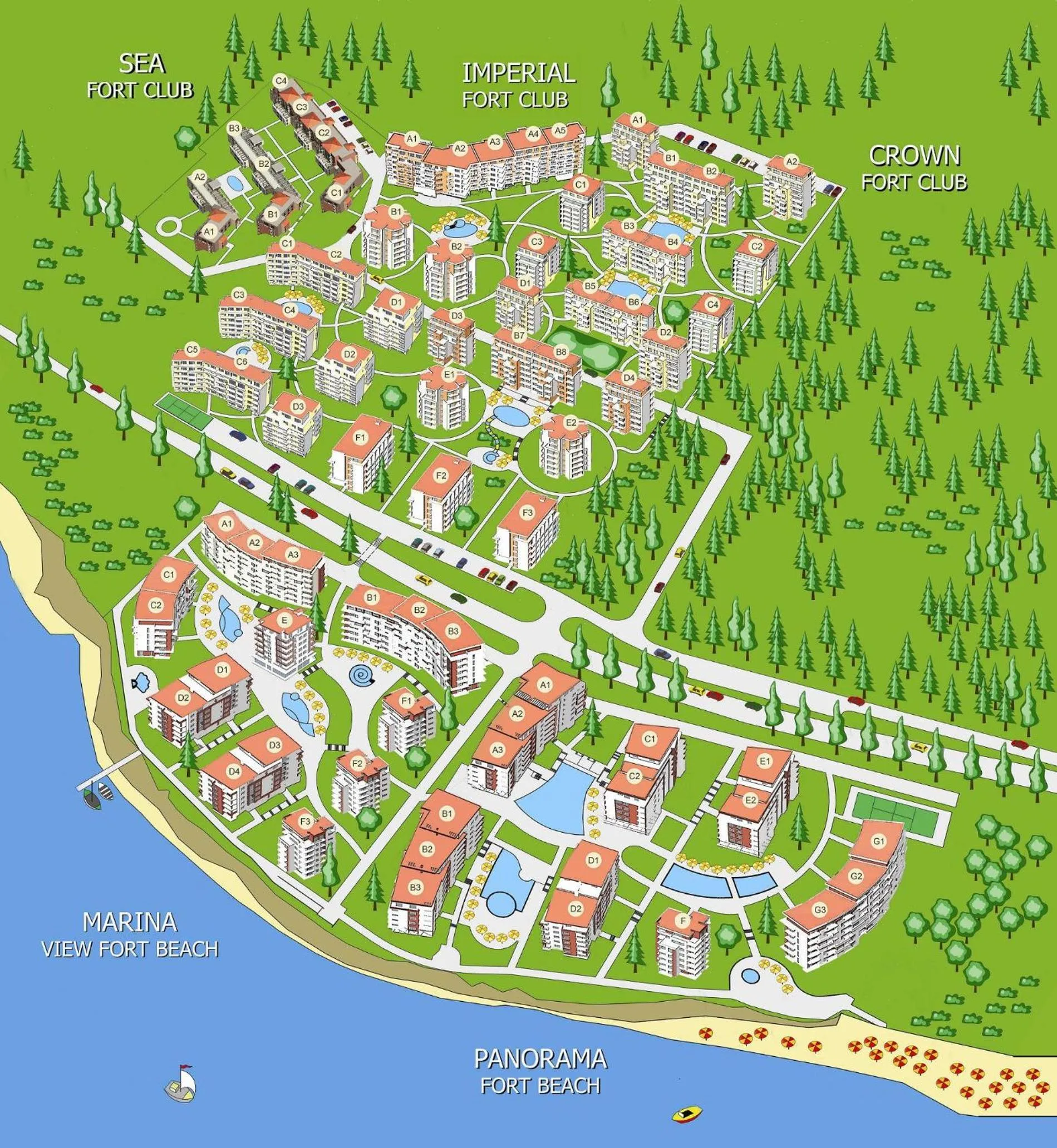 Area and facilities in Sea Fort Club Complex