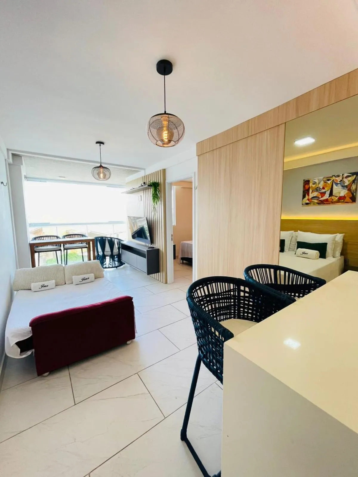 Bed in Branco Haus - Pé na areia do Bessa