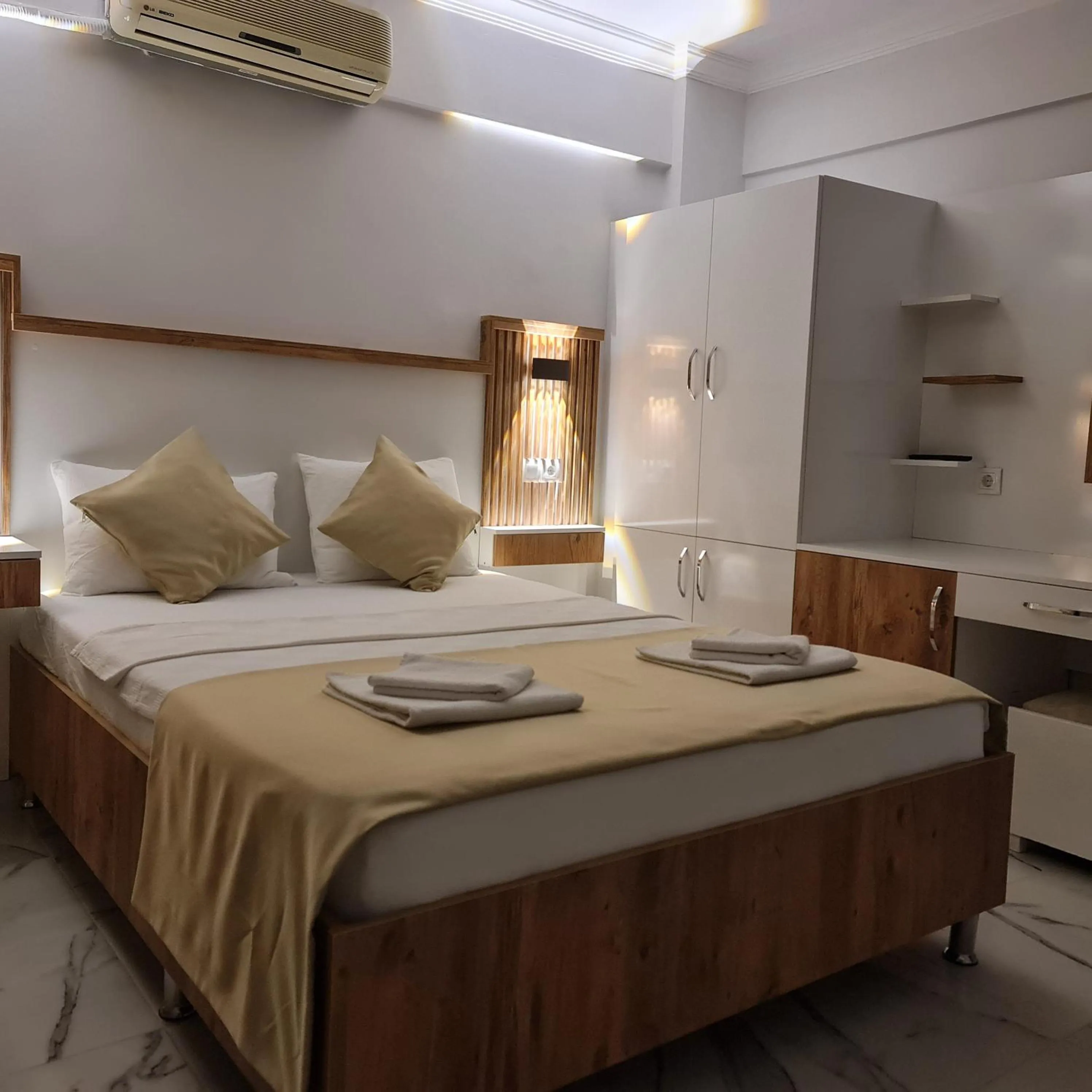 Bed in ALİBABAM APART OTEL