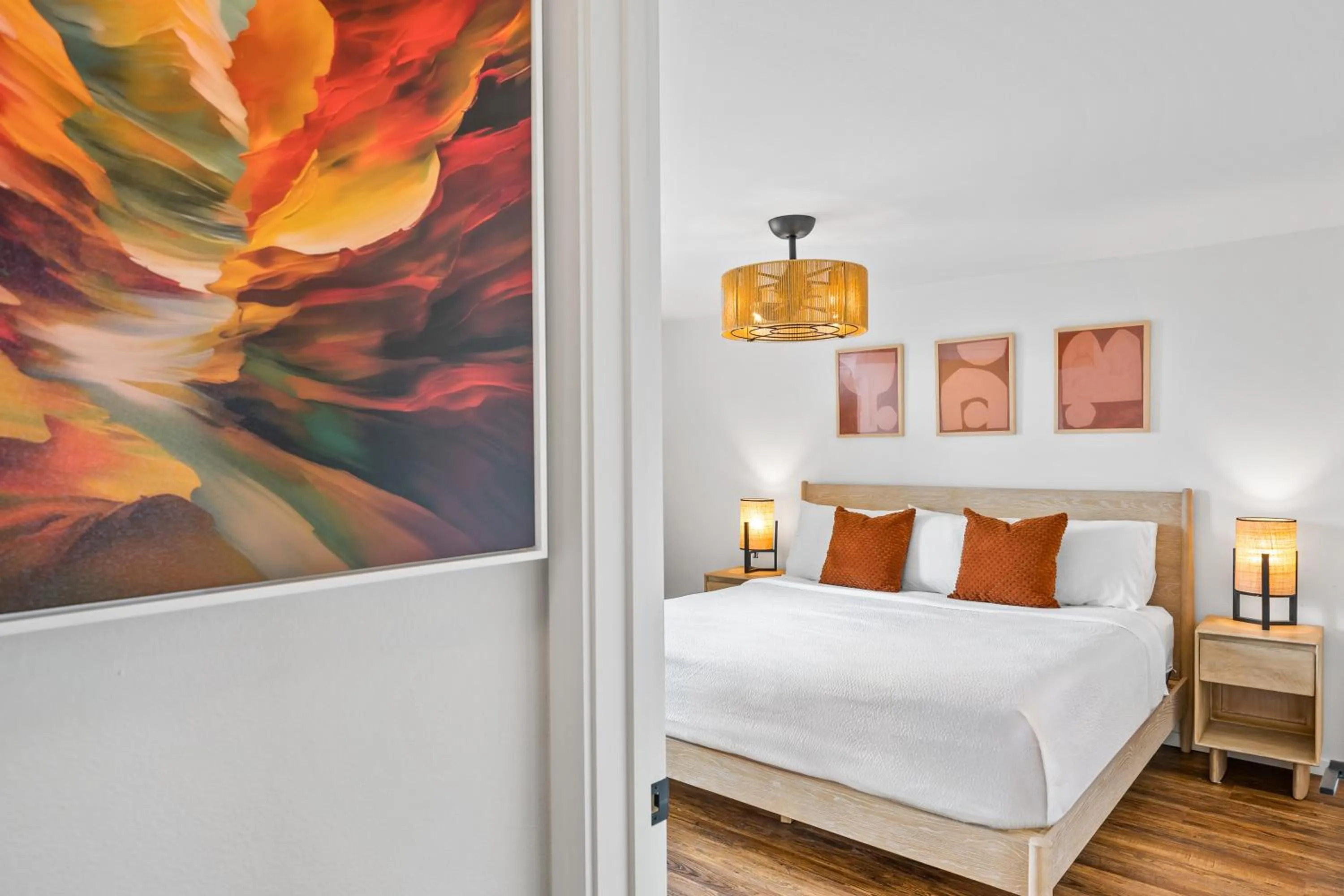 Bed in Marble Canyon Lodge