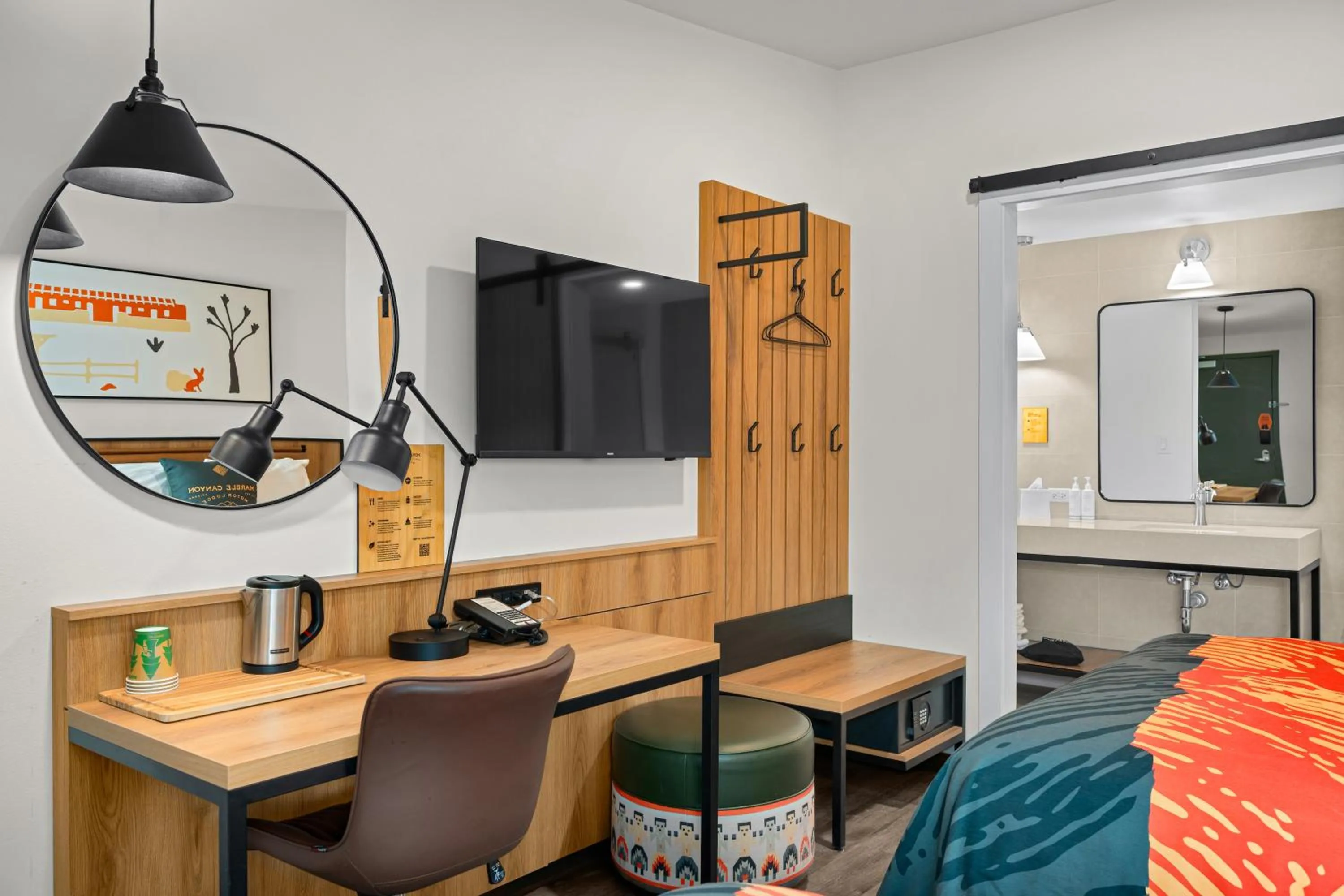 Bed in Marble Canyon Lodge