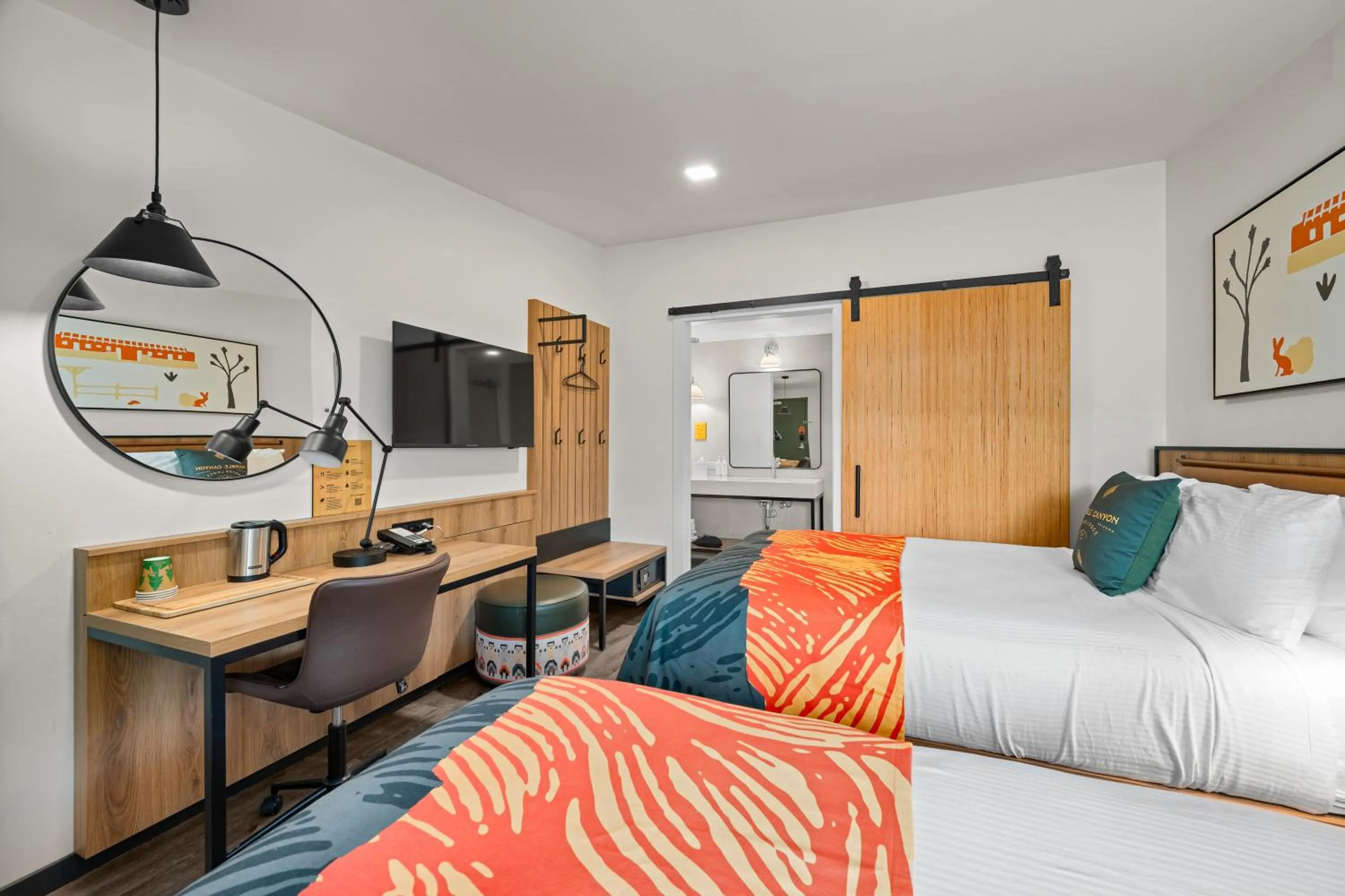 Bed in Marble Canyon Lodge