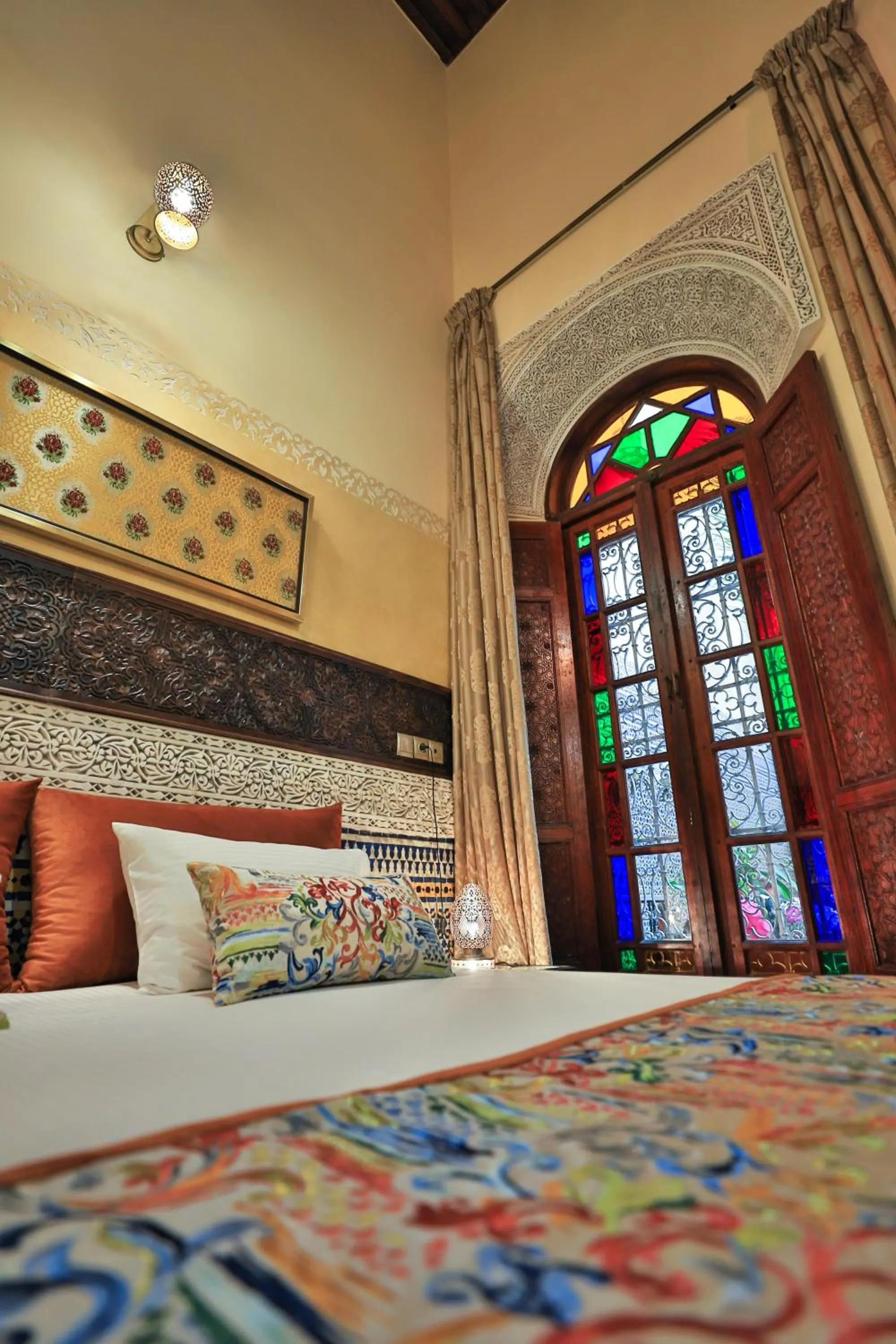Bed in Riad Moulaydriss et Giacomo