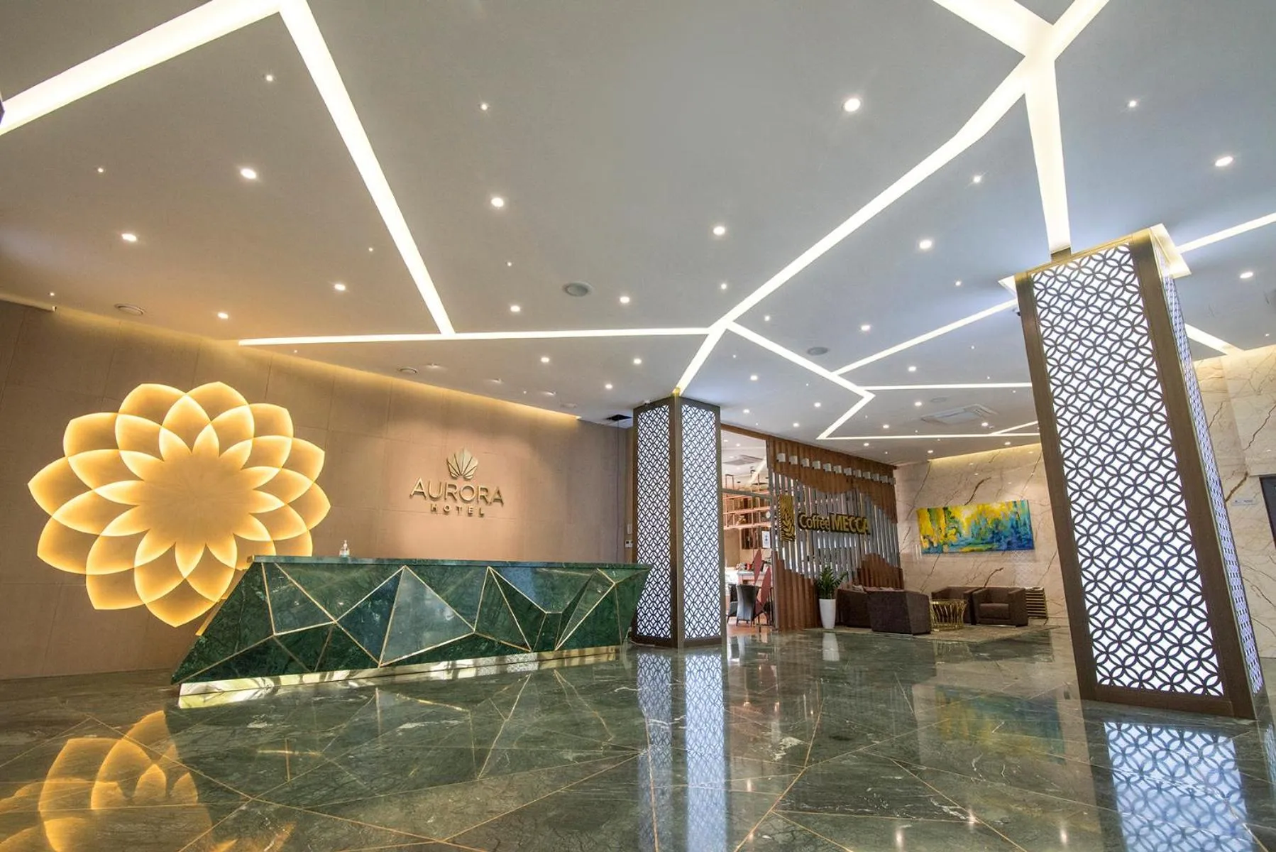 Lobby or reception in Aurora Hotel