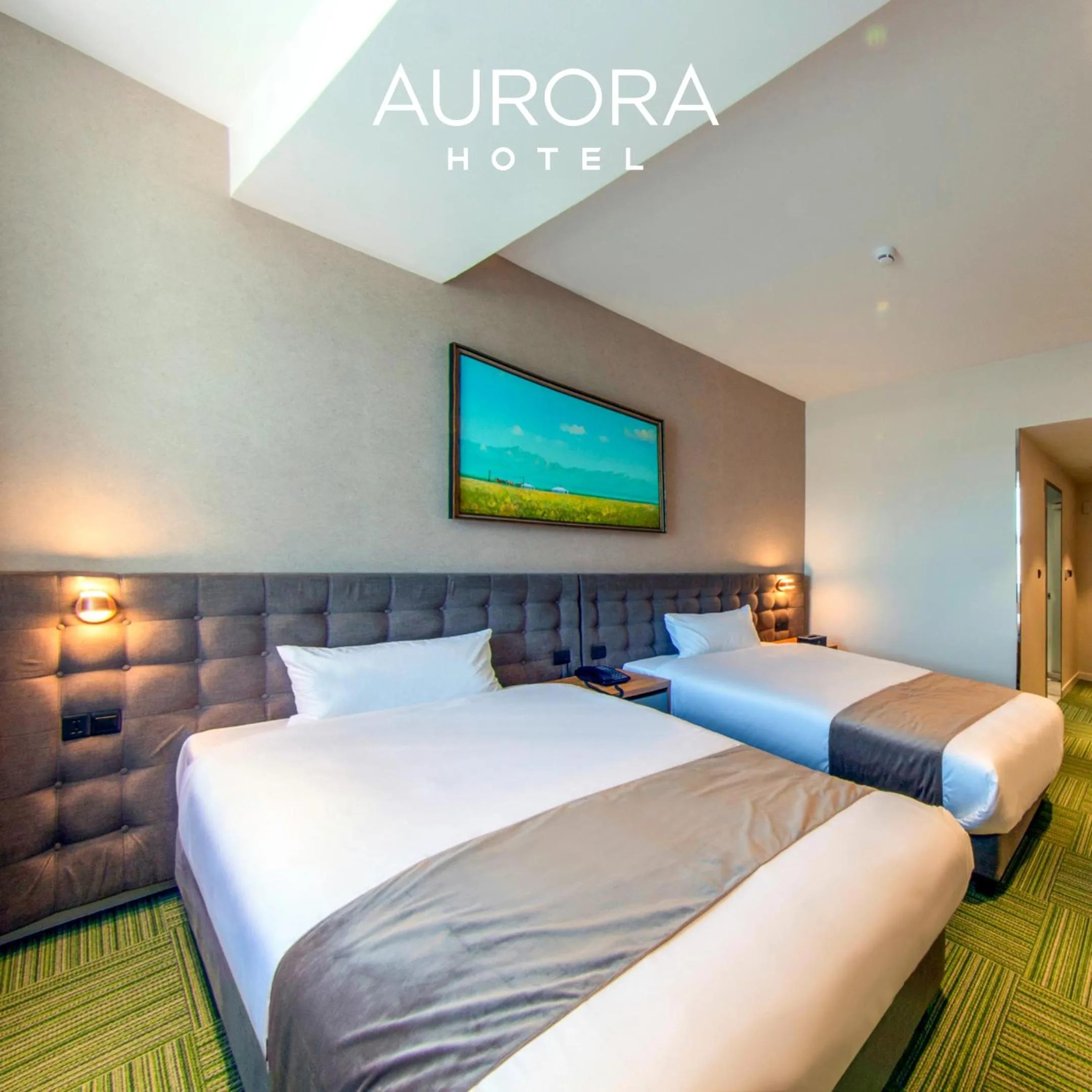Bed in Aurora Hotel