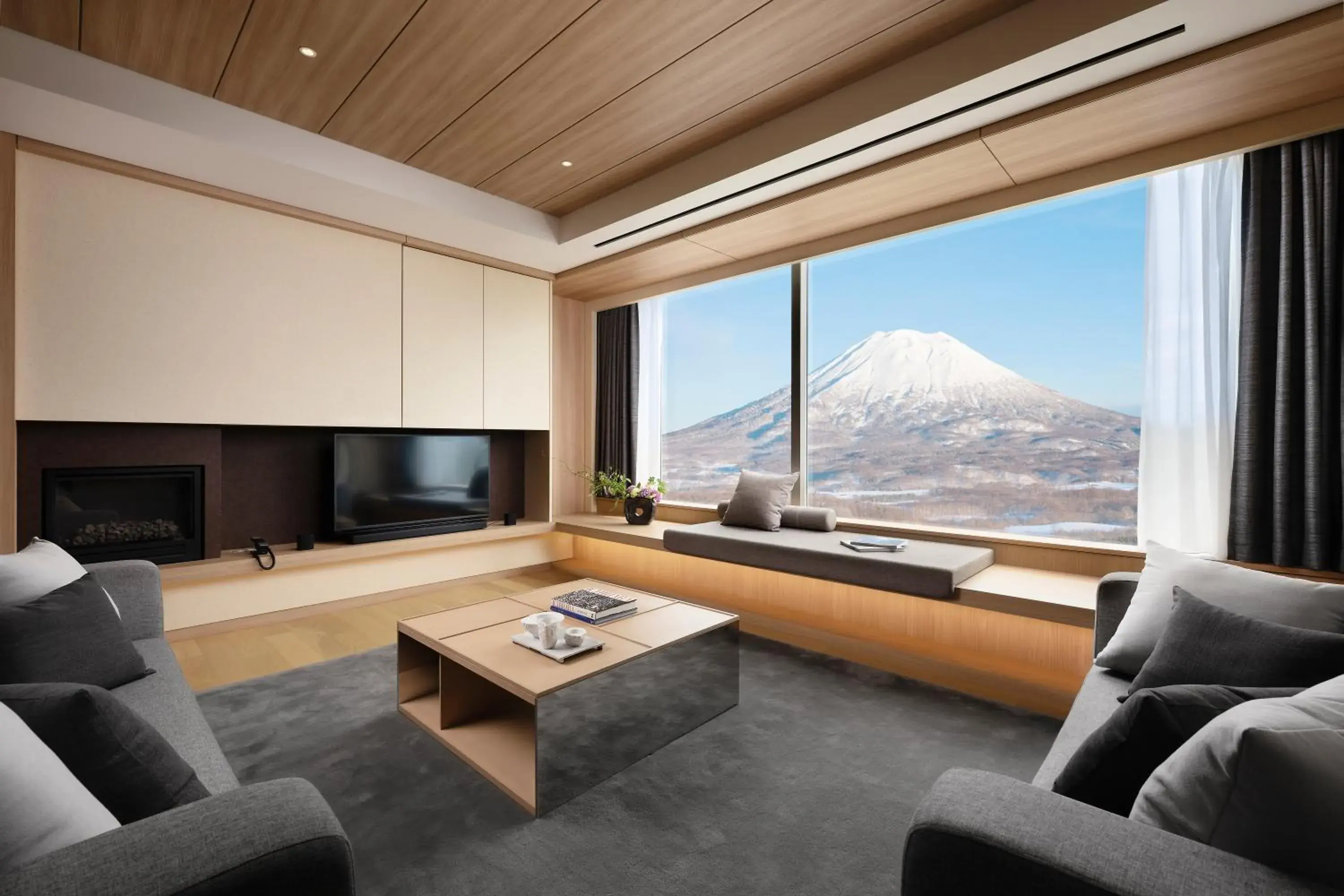 Living room in Setsu Niseko Living room in Setsu Niseko