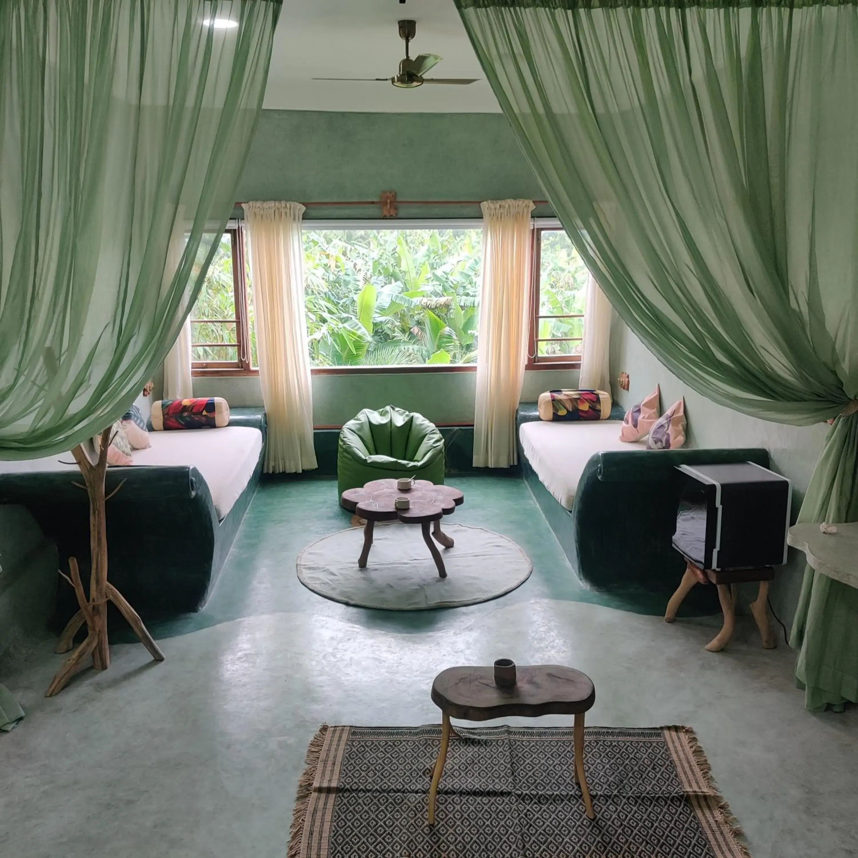 View (from property/room), Bed in Matsya View (from property/room), Bed in Matsya