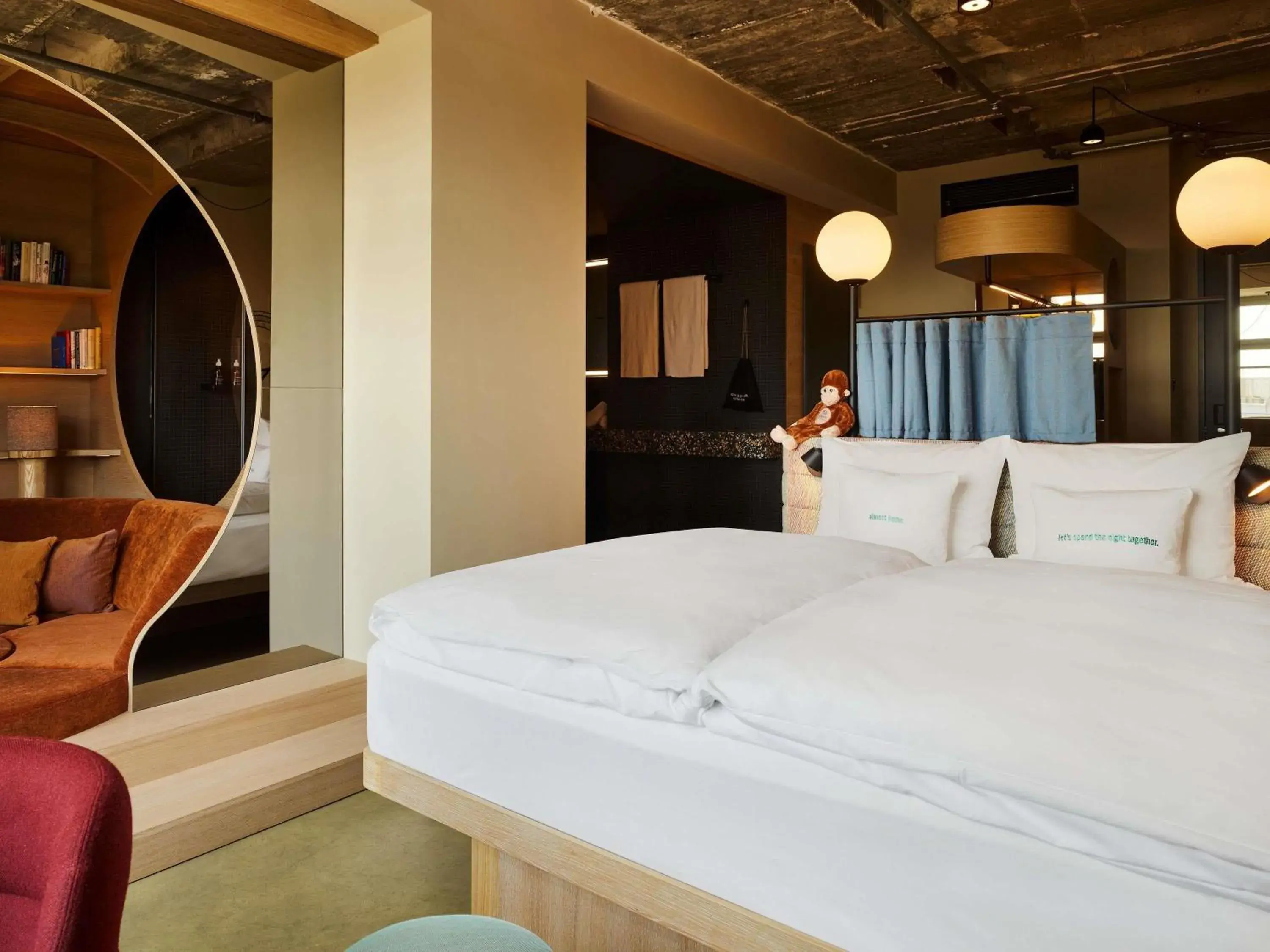 Bedroom, Bed in 25hours Hotel Bikini Berlin Bedroom, Bed in 25hours Hotel Bikini Berlin