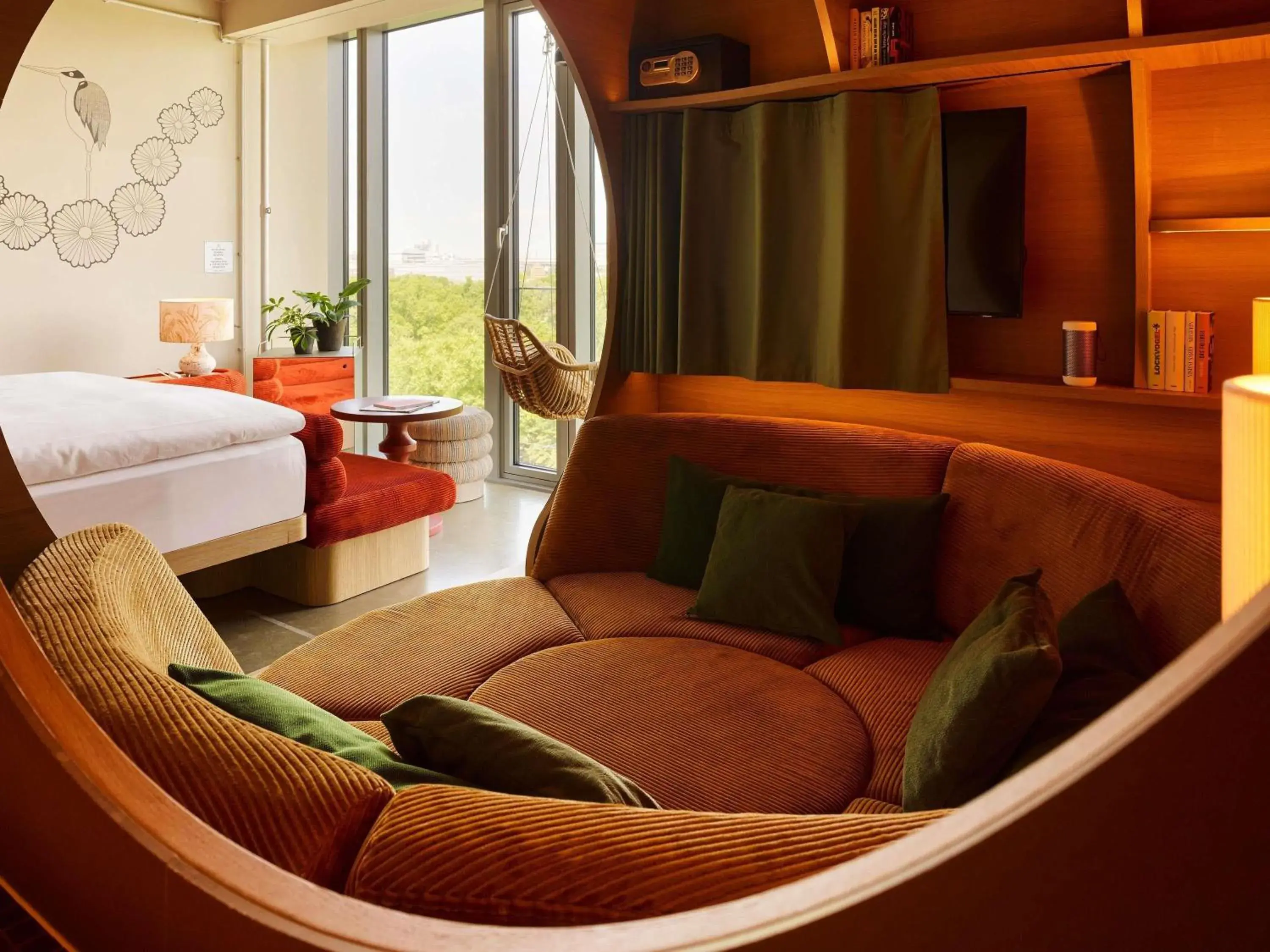 Bedroom, Bed in 25hours Hotel Bikini Berlin Bedroom, Bed in 25hours Hotel Bikini Berlin